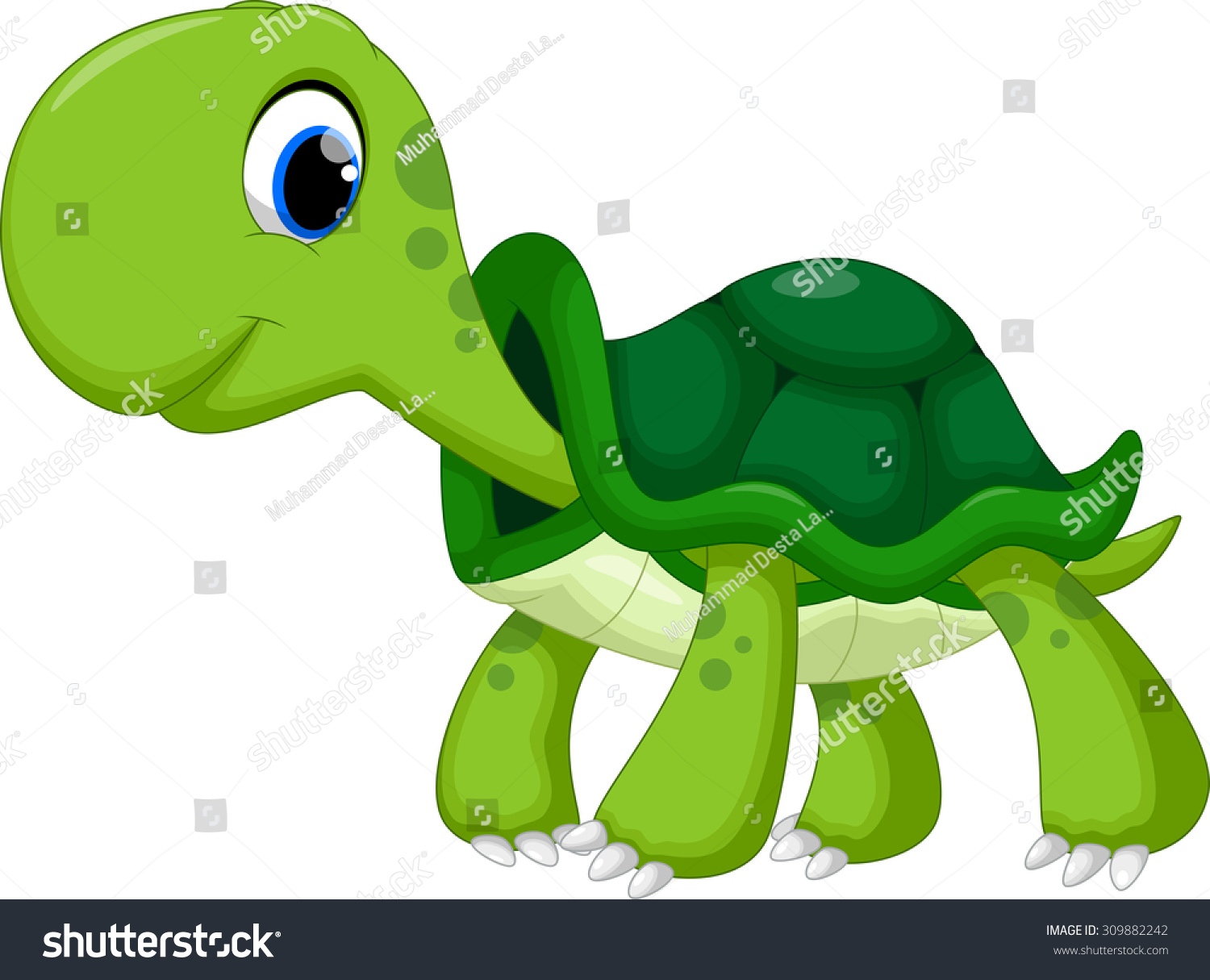 Cute Turtle Cartoon Stock Vector Illustration Shutterstock