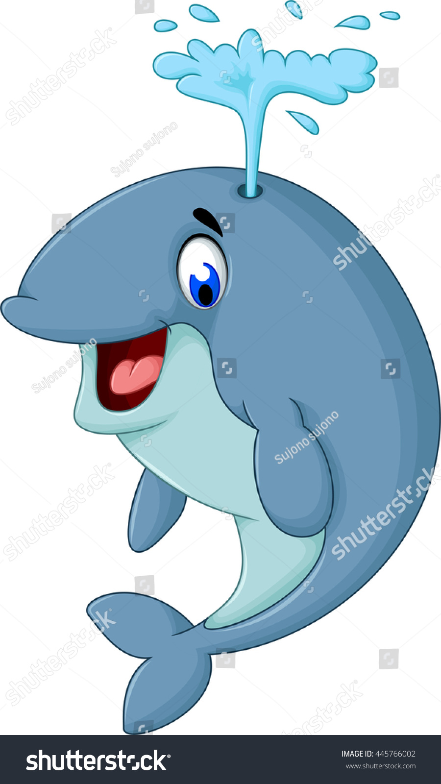 Cute Whale Cartoon Close