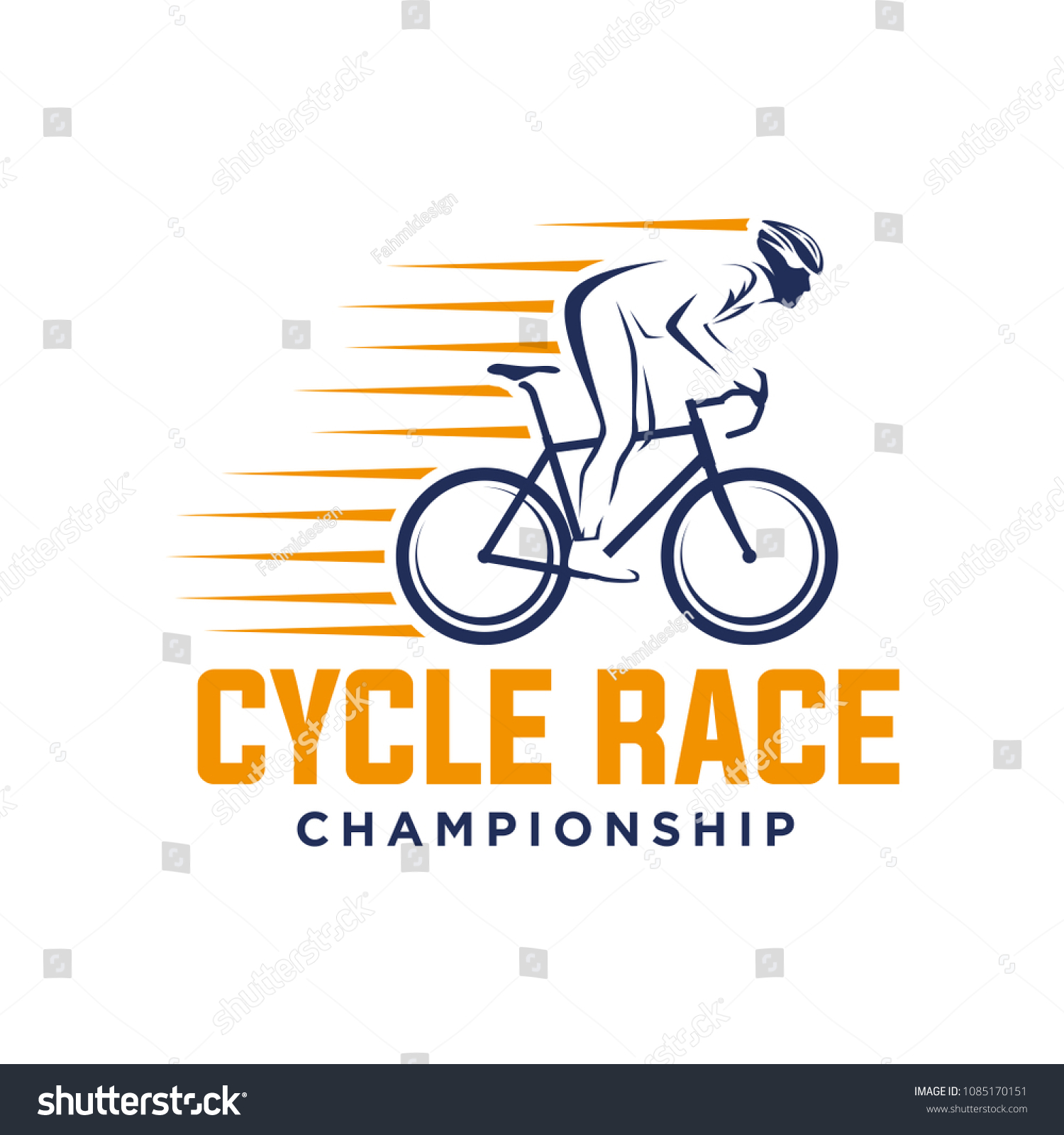 Cycling Race Vector Logo Illustration Emblem Stock Vector Royalty Free