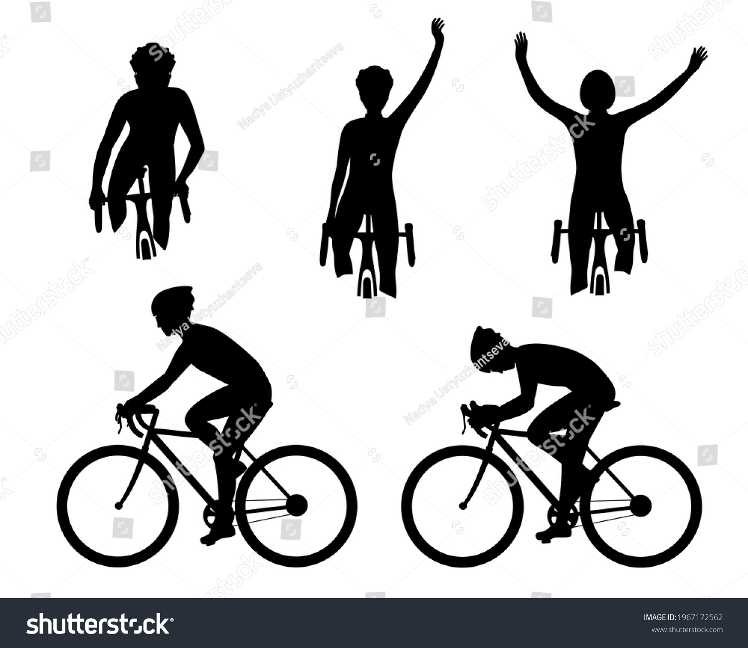 Woman Cyclist Silhouette Images Stock Photos Vectors