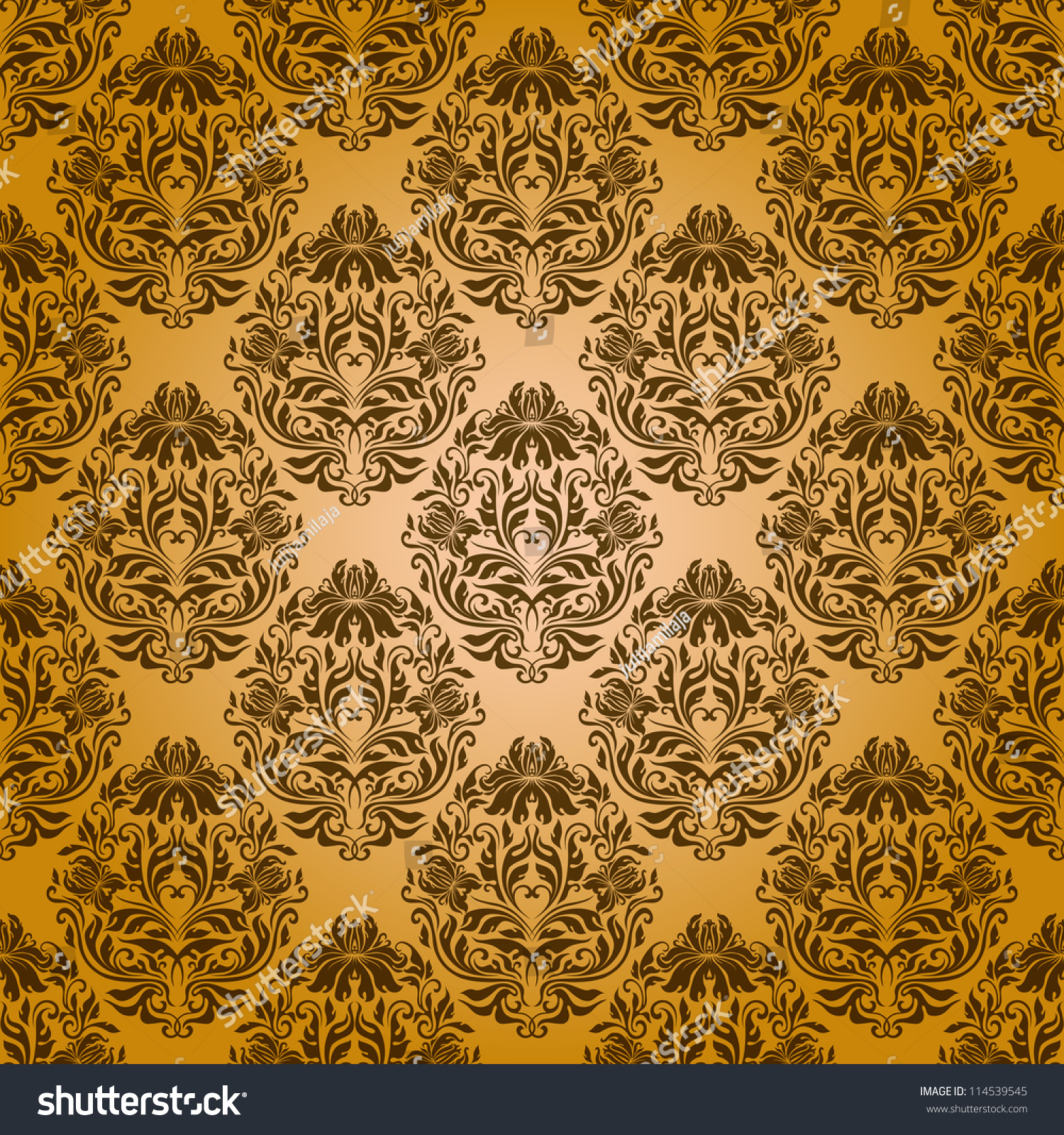 Damask Seamless Floral Pattern Royal Wallpaper Stock Vector 114539545