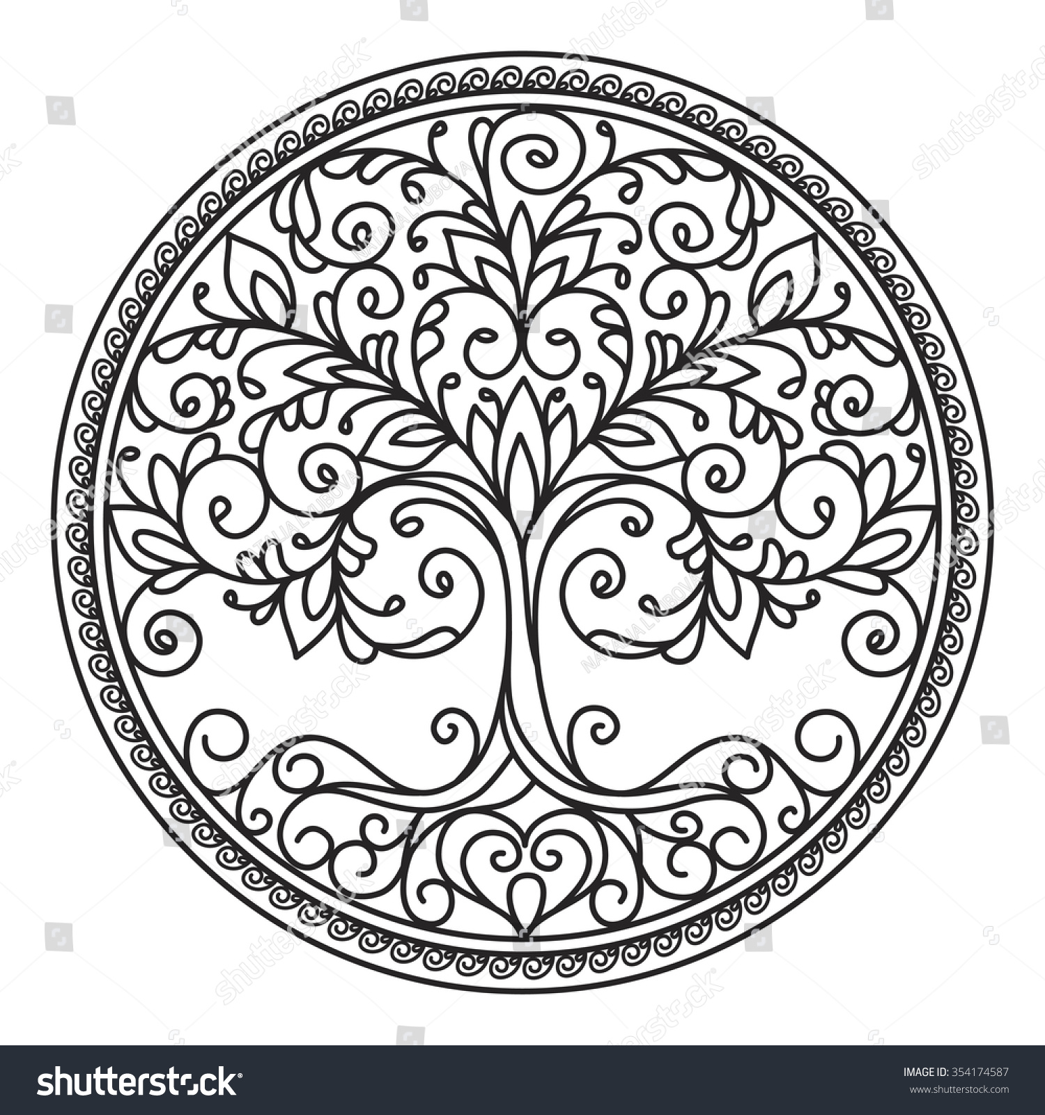 decor element vector black white illustration stock vector decor element vector black white illustration stock vector