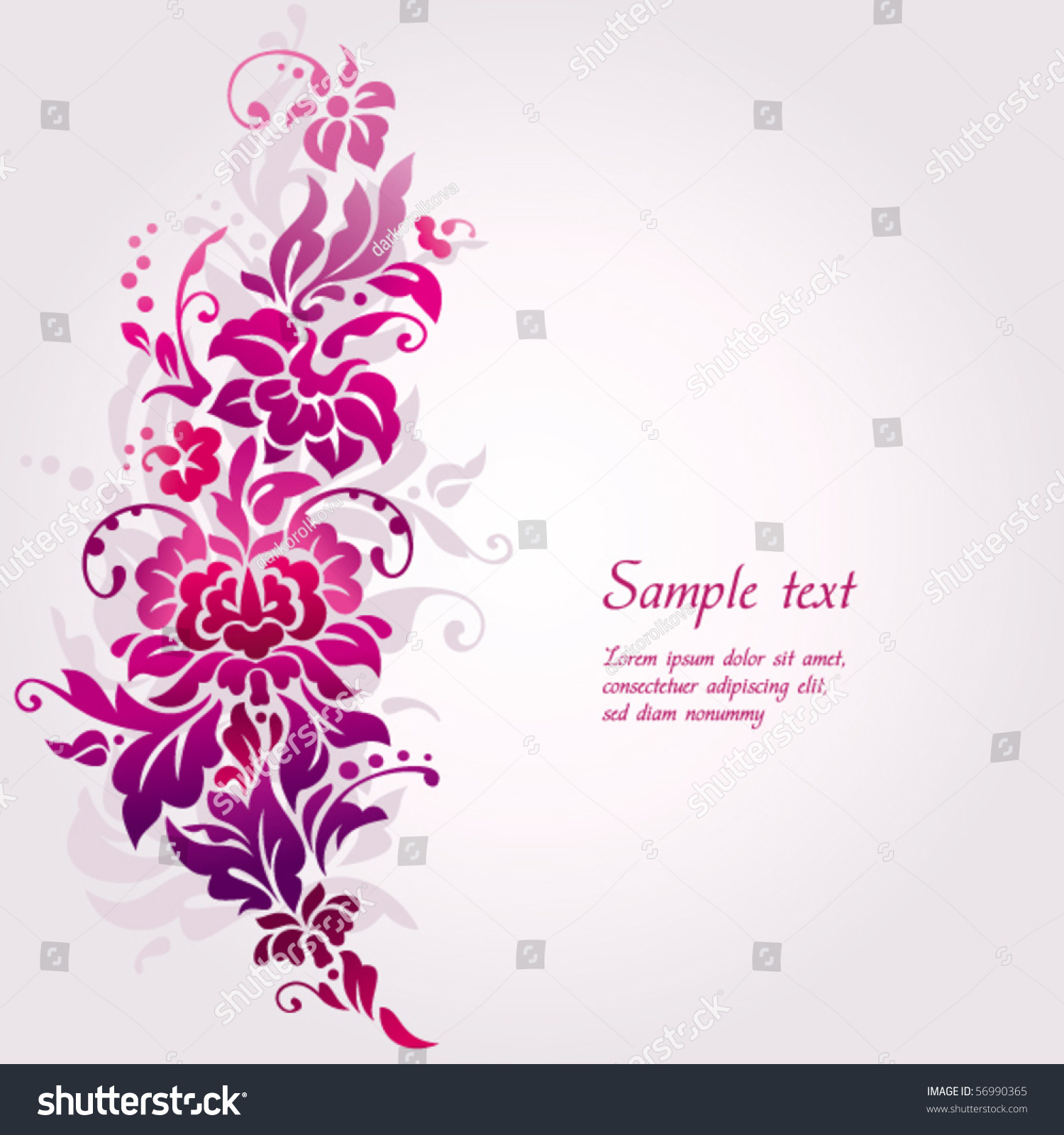 Decorative Background Stock Vector Illustration 56990365 Shutterstock