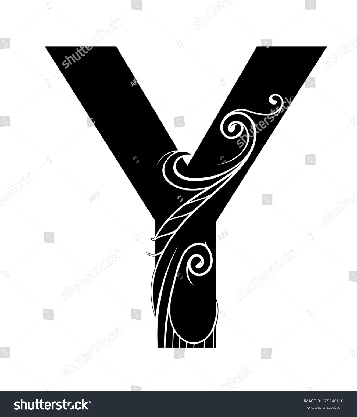 decorative-letter-shape-font-y-stock-vector-275248190-shutterstock
