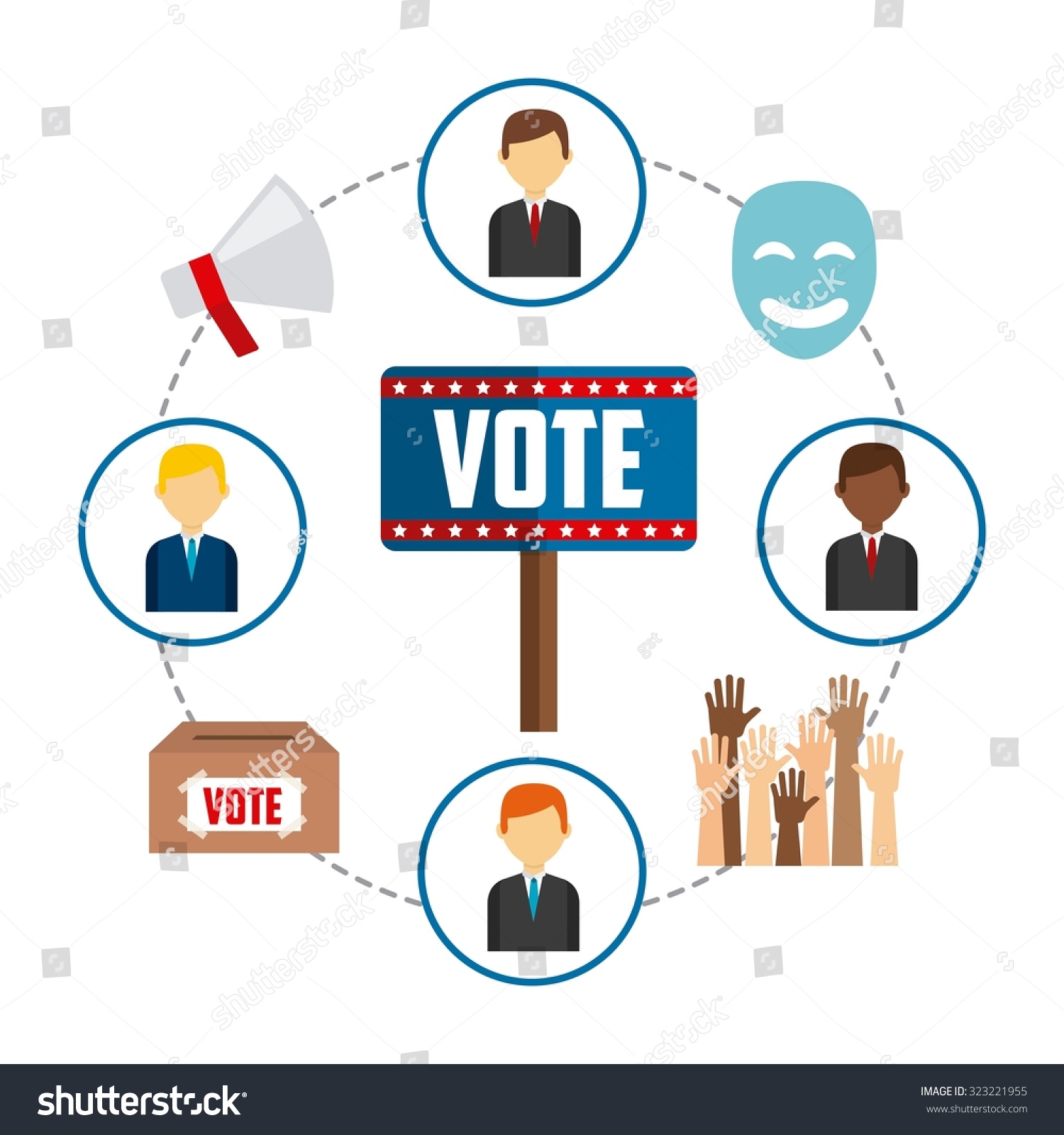 Democratic Election Design Vector Illustration Eps Graphic Shutterstock