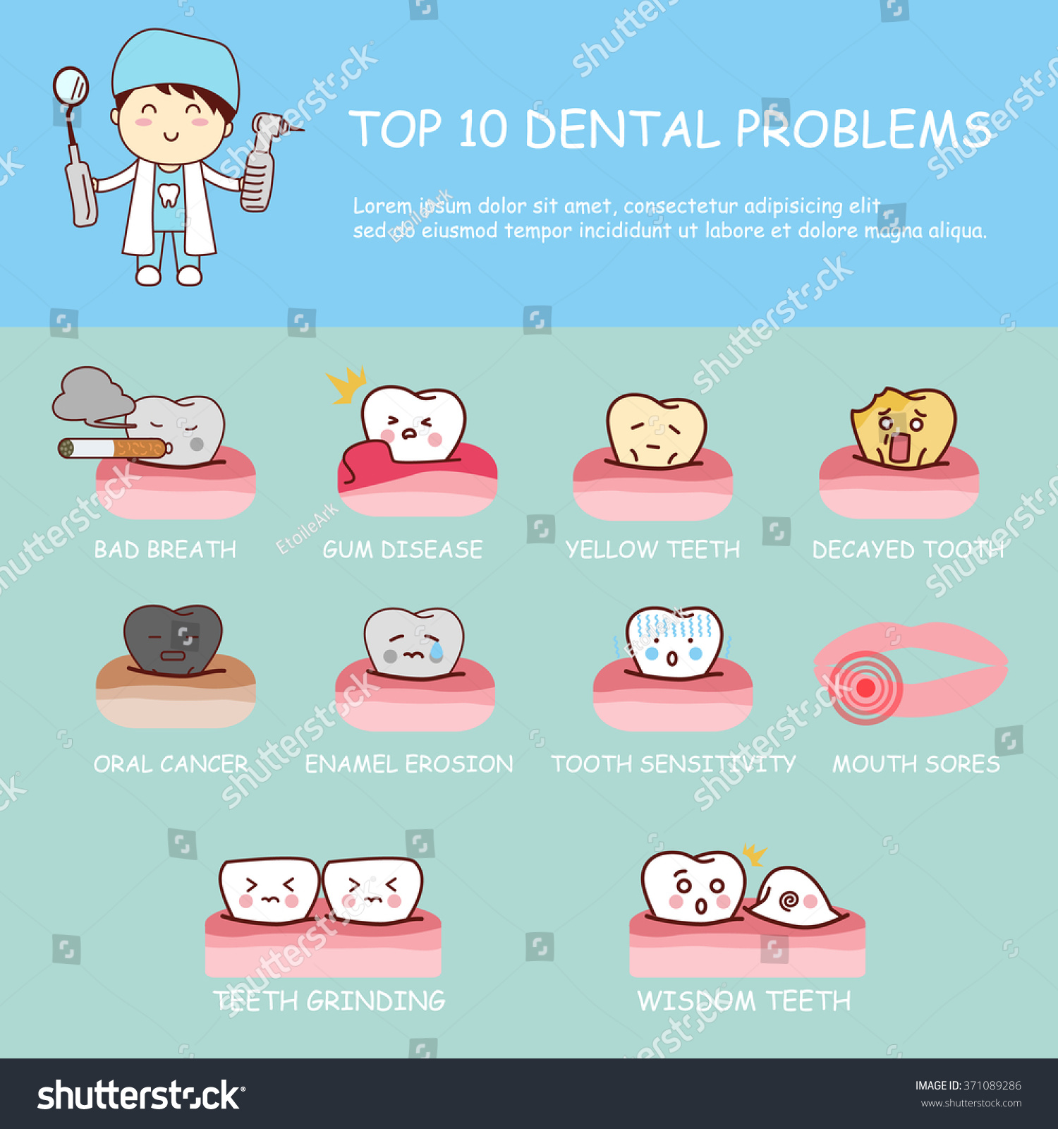 Dental Health Care Infographic - Top Ten Dental Problems , Great For ...