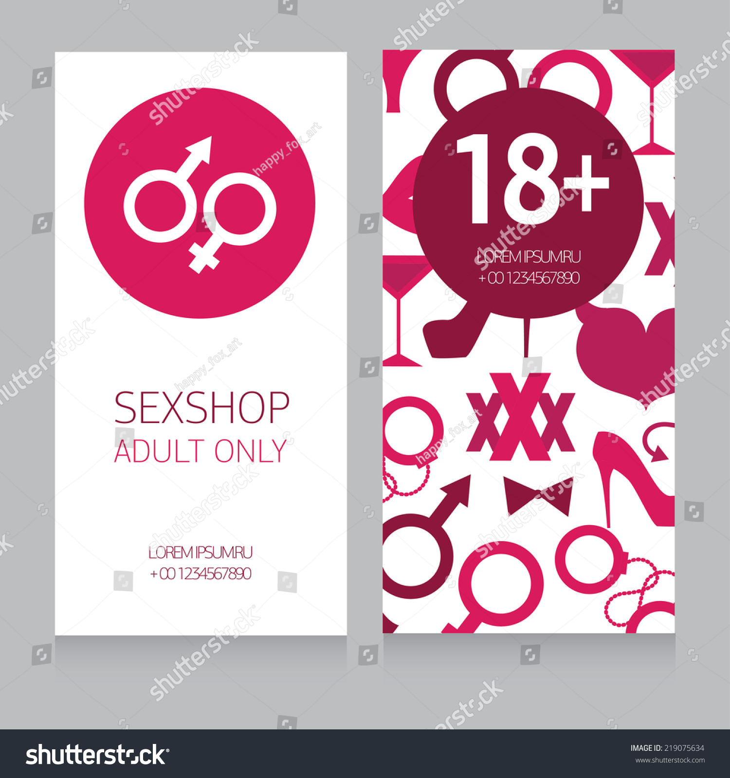 Design Template Business Card For Sex Shop Vector Illustration 219075634 Shutterstock 1532