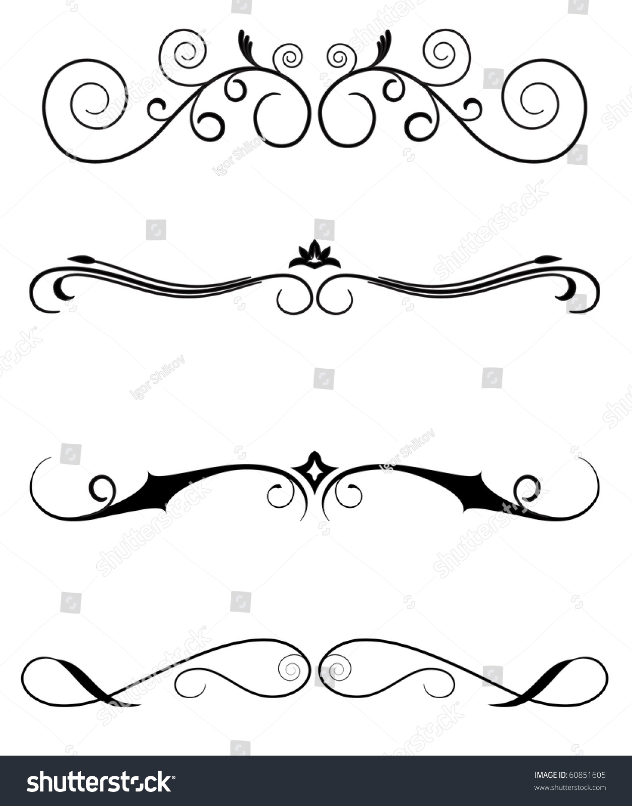 Designed Borders Stock Vector Illustration 60851605 : Shutterstock