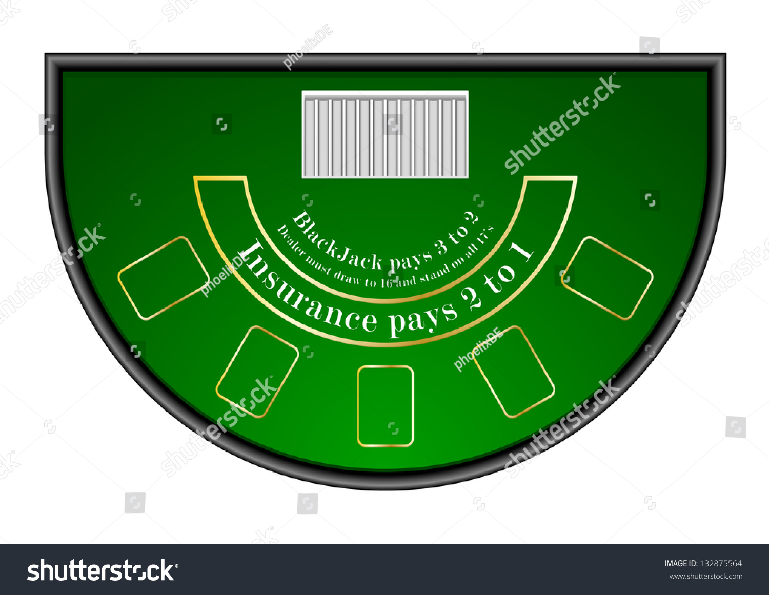 Blackjack table clipart