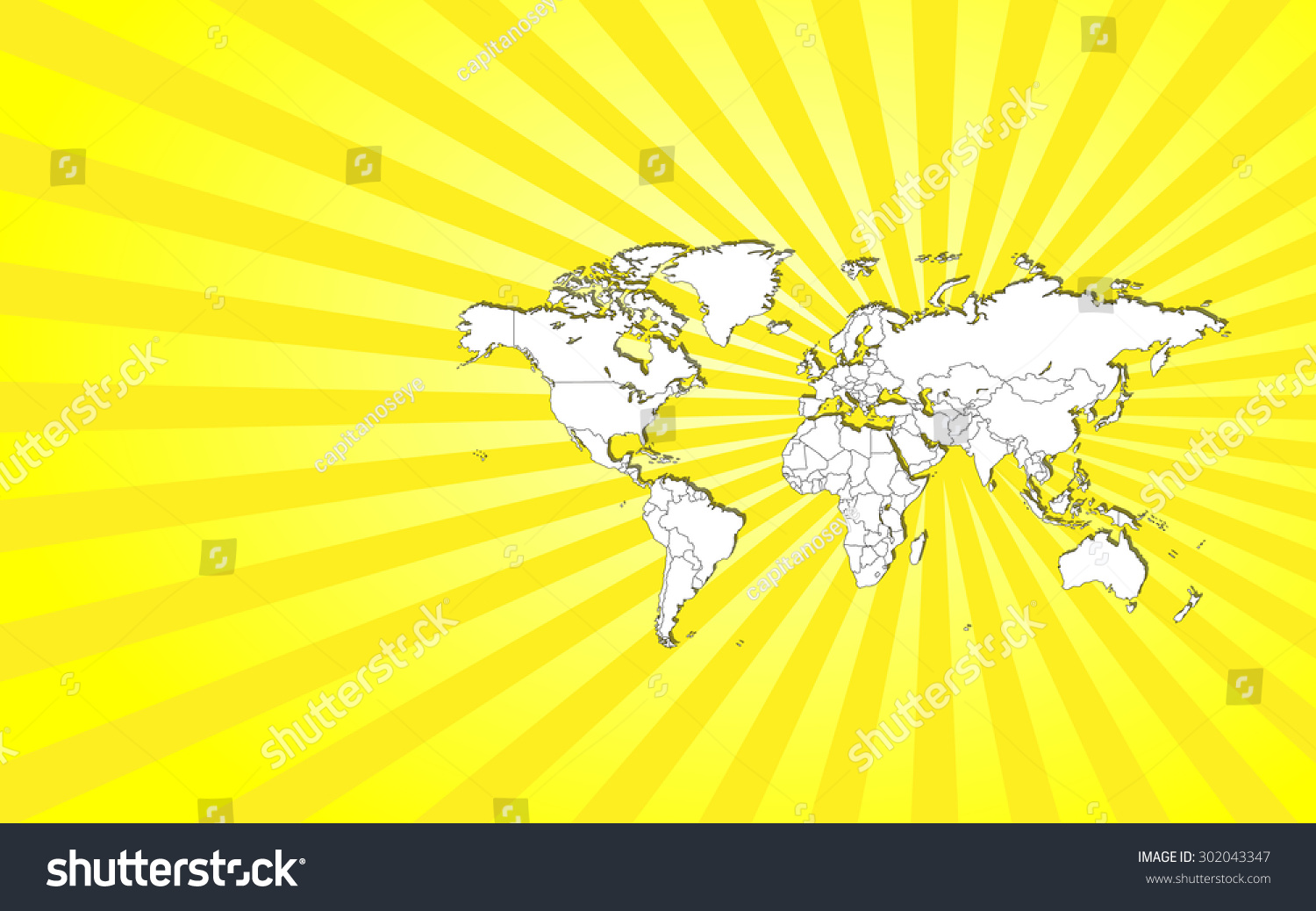 Detailed Map World Vector Background Illustration