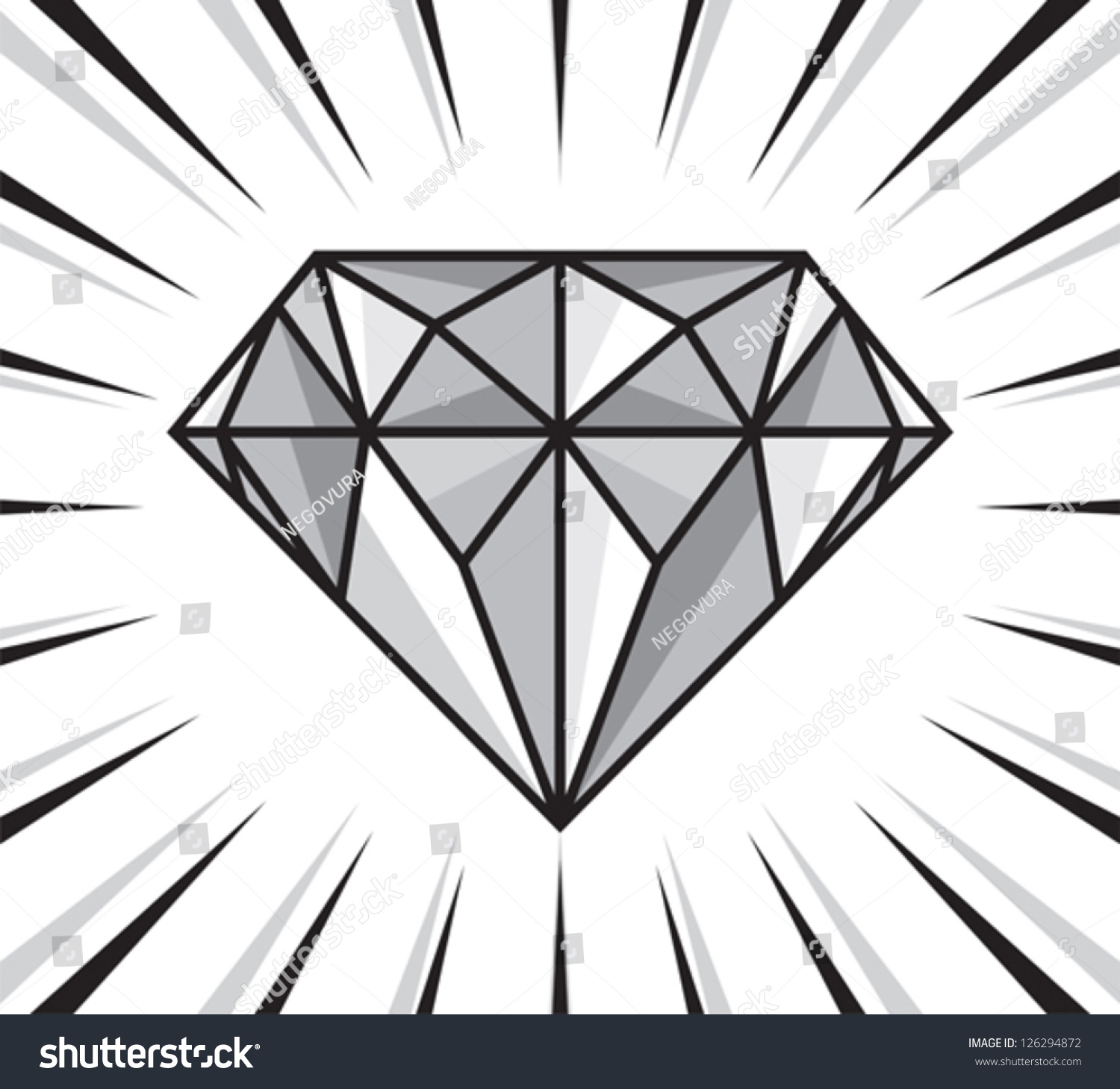 Free Download Vector Diamond Outline