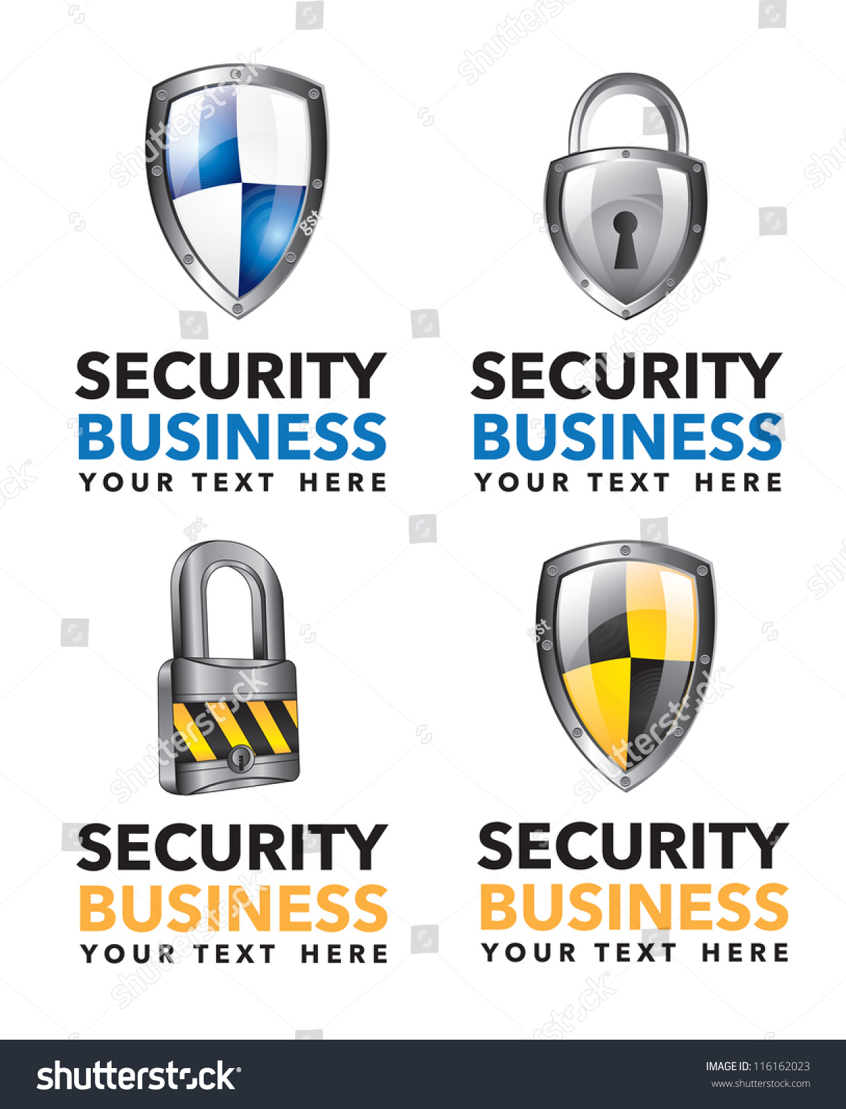 Different Security Business Icons Over White Background Vector