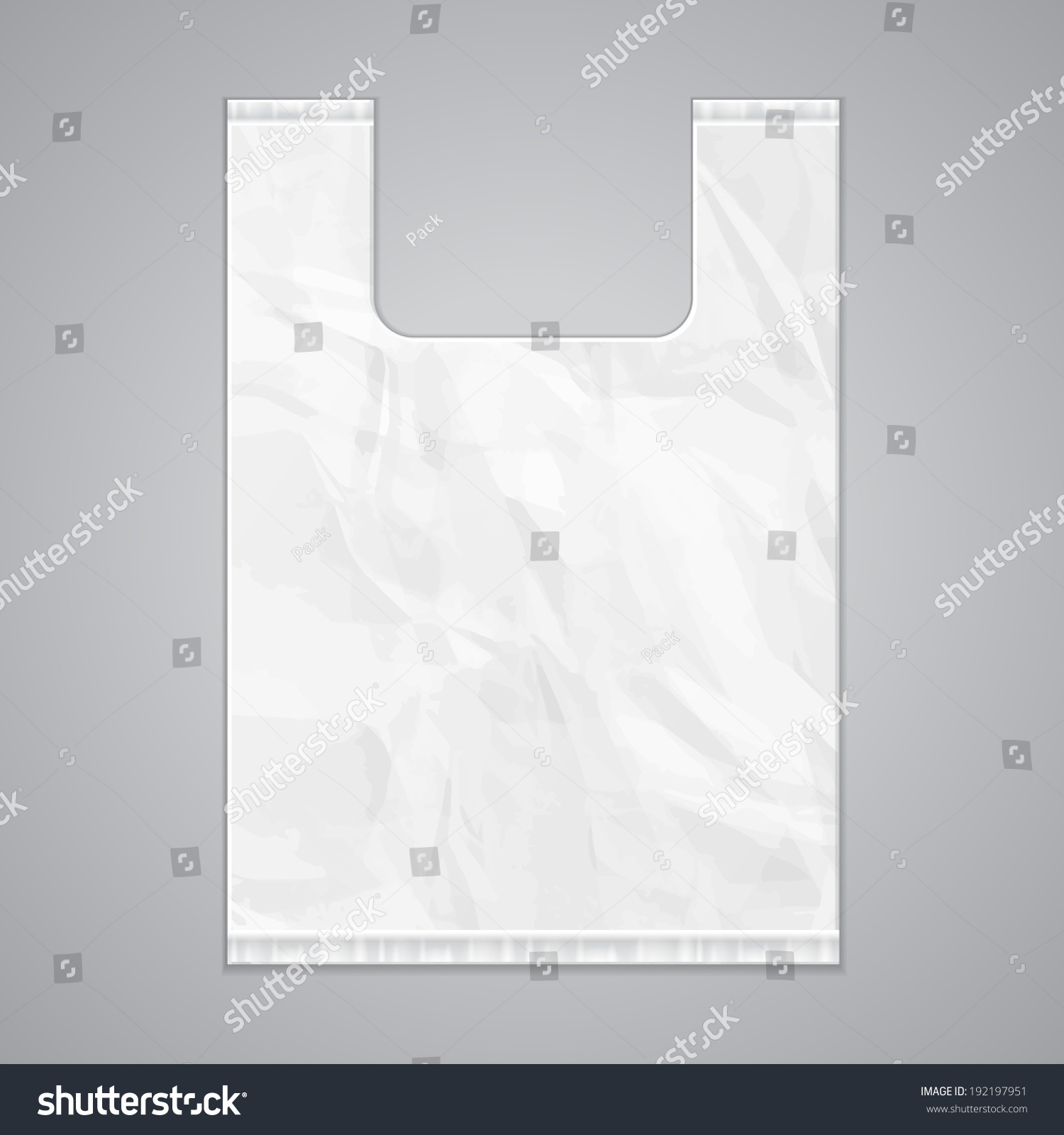 Disposable Plastic Bag Package Grayscale Template Ready For Your Design Product Packing Vector Plastic Bag Design Template