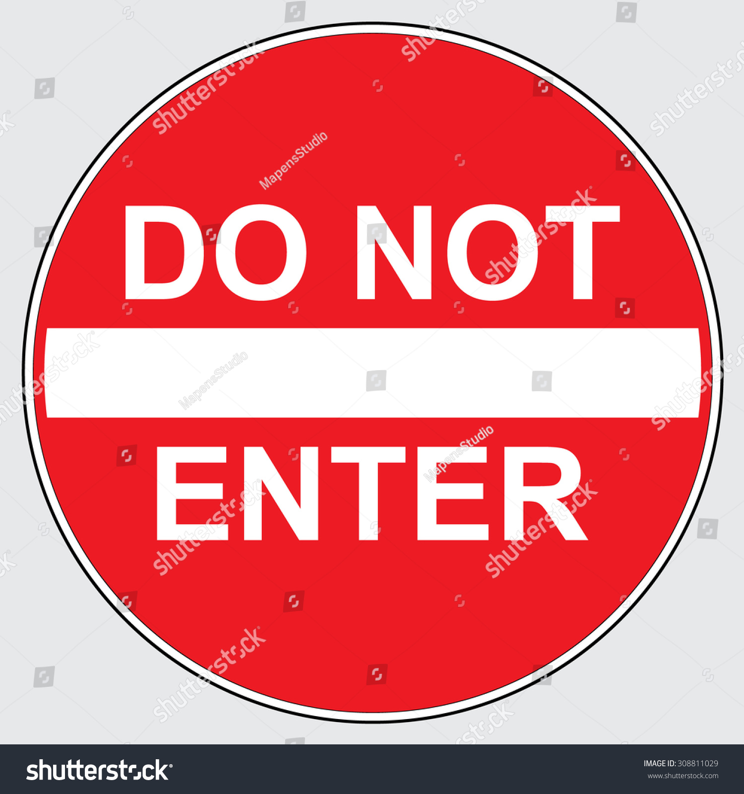 Do Not Enter Street Sign Stock Vector Illustration Shutterstock