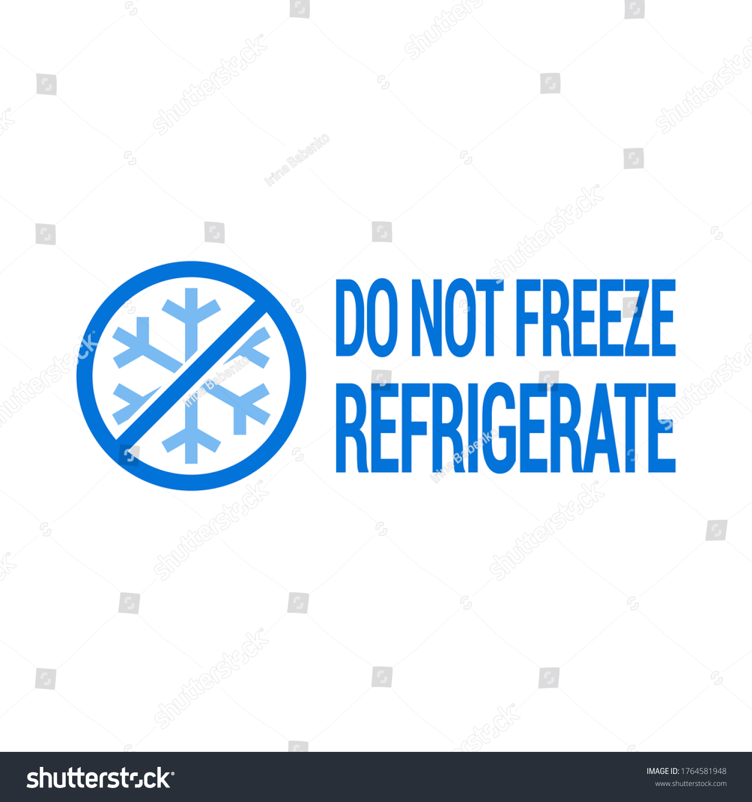 Do Not Freeze Refrigerate Food Package Stock Vector Royalty Free