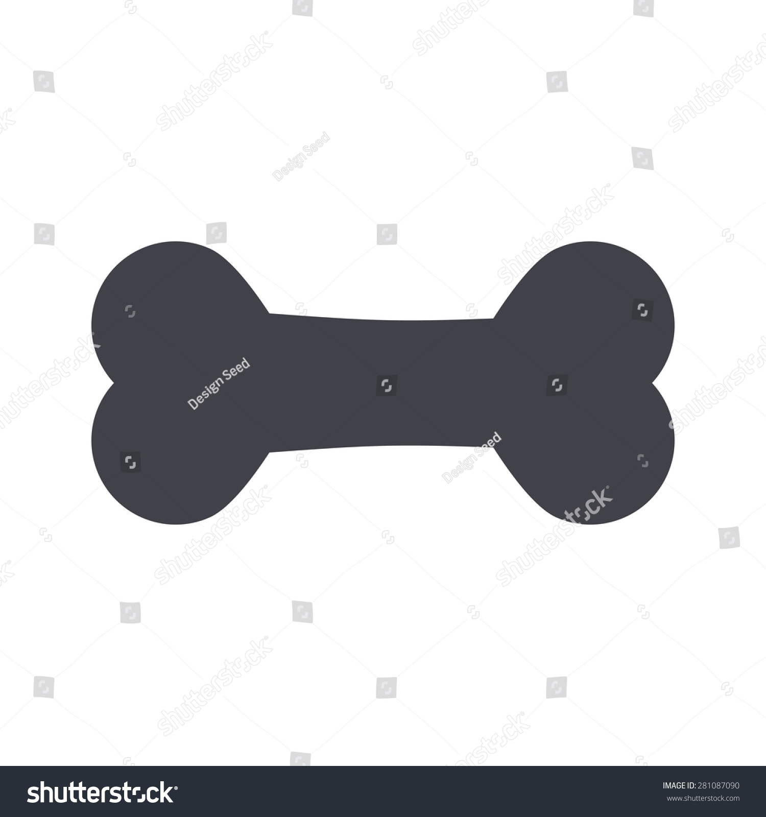 Dog Bone Icon Stock Vector 281087090 - Shutterstock