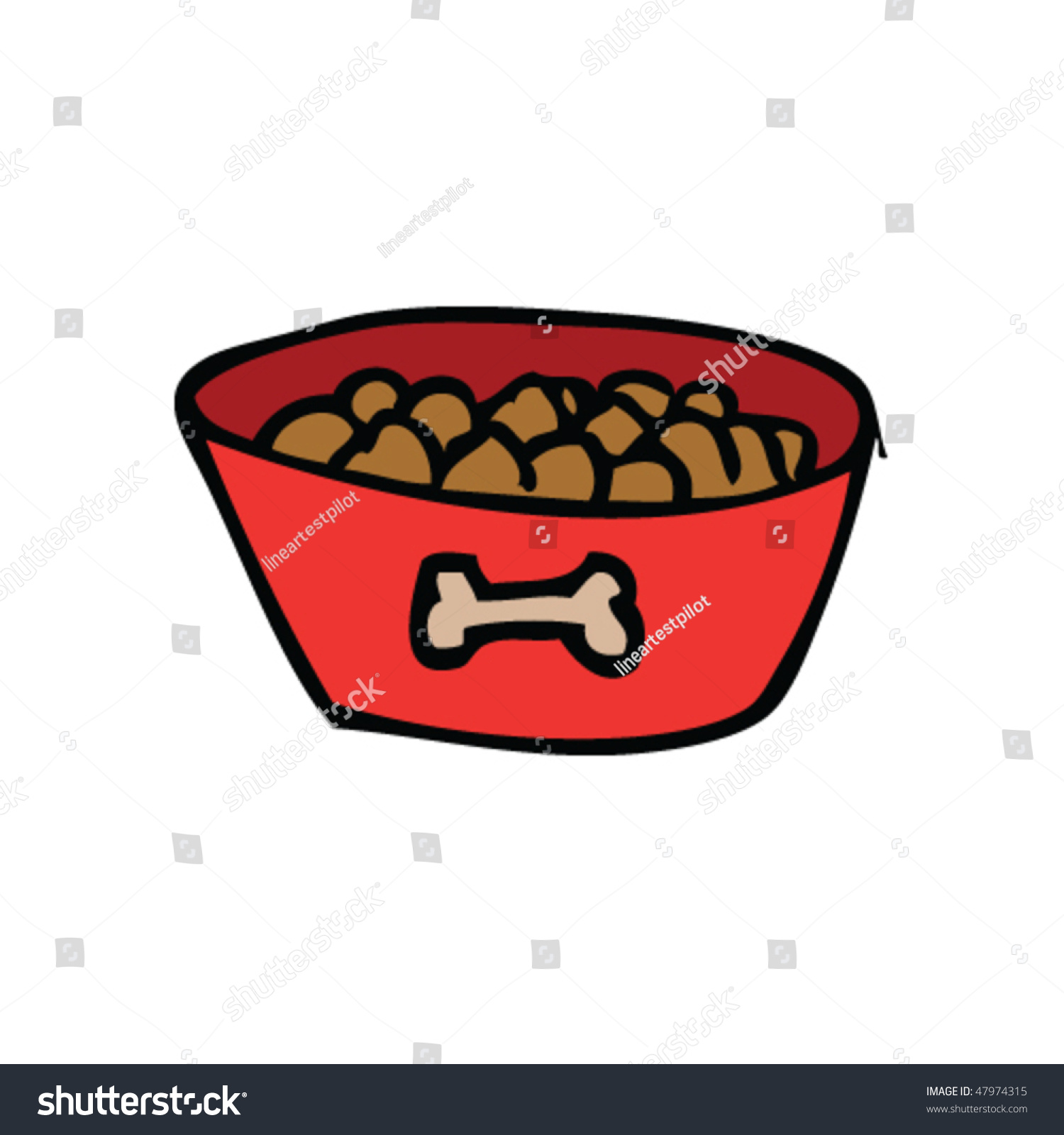 Dog Food Drawing Stock Vector 47974315 Shutterstock