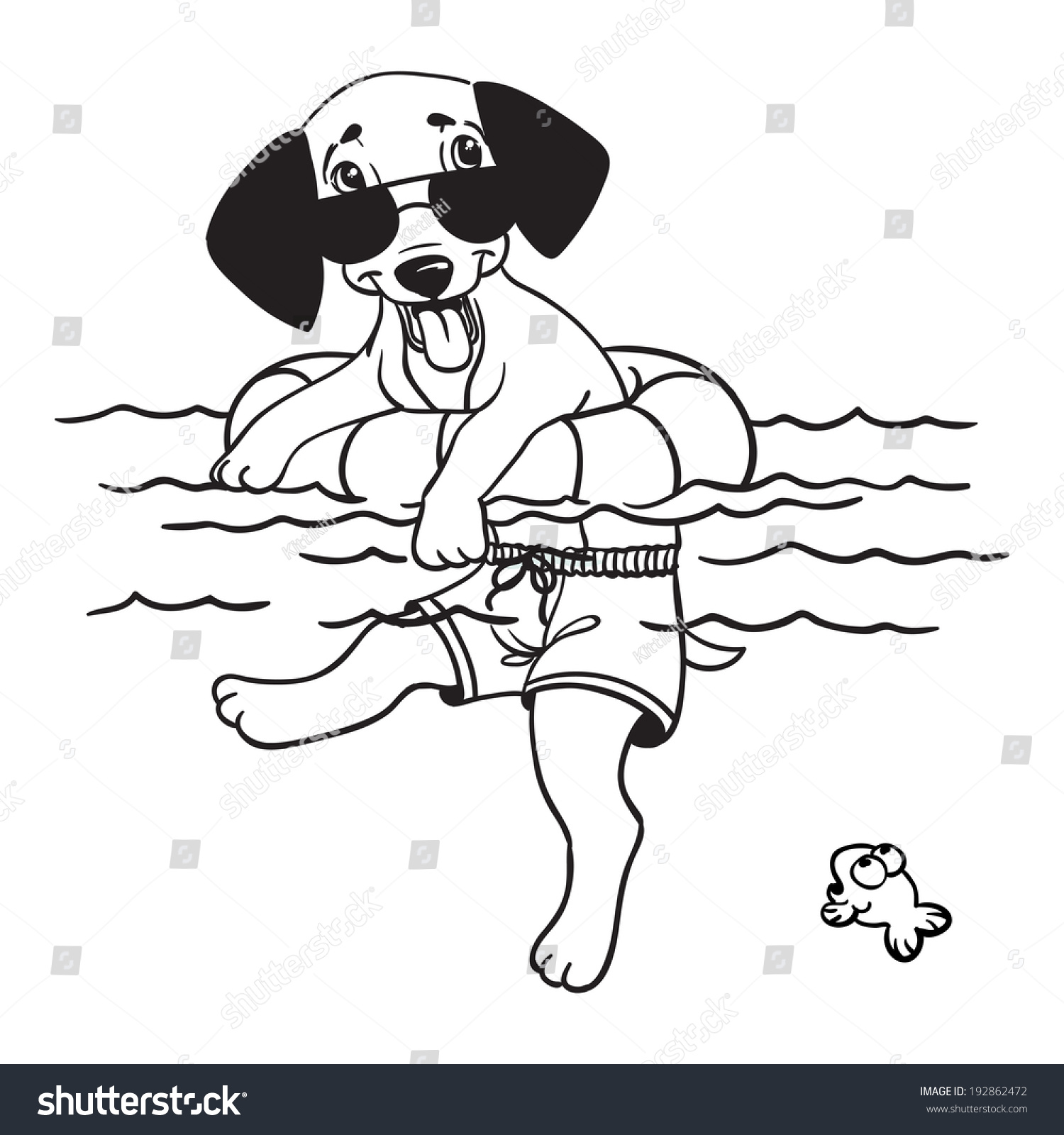 clipart dog swimming - photo #4