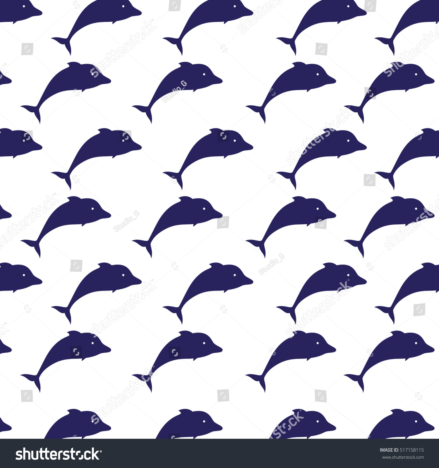 Dolphin Silhouette Isolated Icon Stock Vector 517158115 : Shutterstock