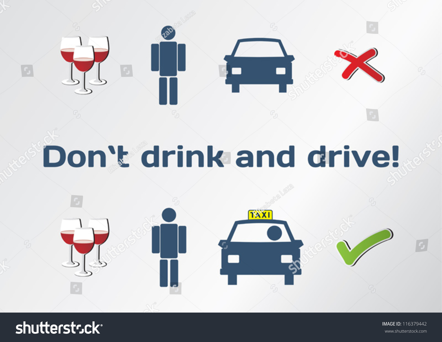 Don'T Drink And Drive Concept Stock Vector Illustration 116379442 ...