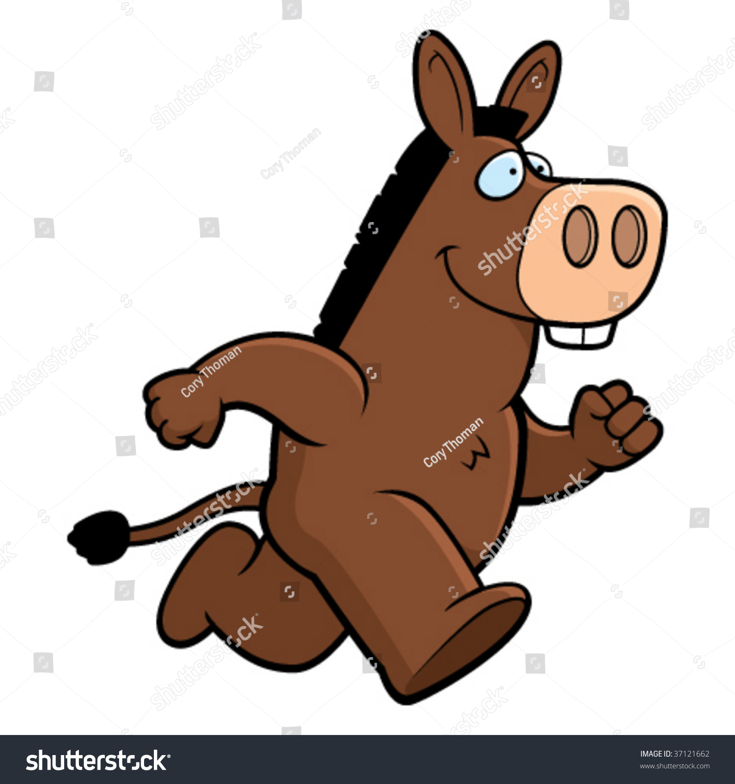 Donkey Running Stock Vector Illustration 37121662 : Shutterstock