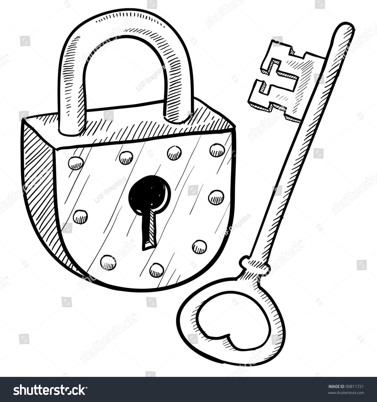 Albums 94+ Pictures how to draw a lock and key Stunning