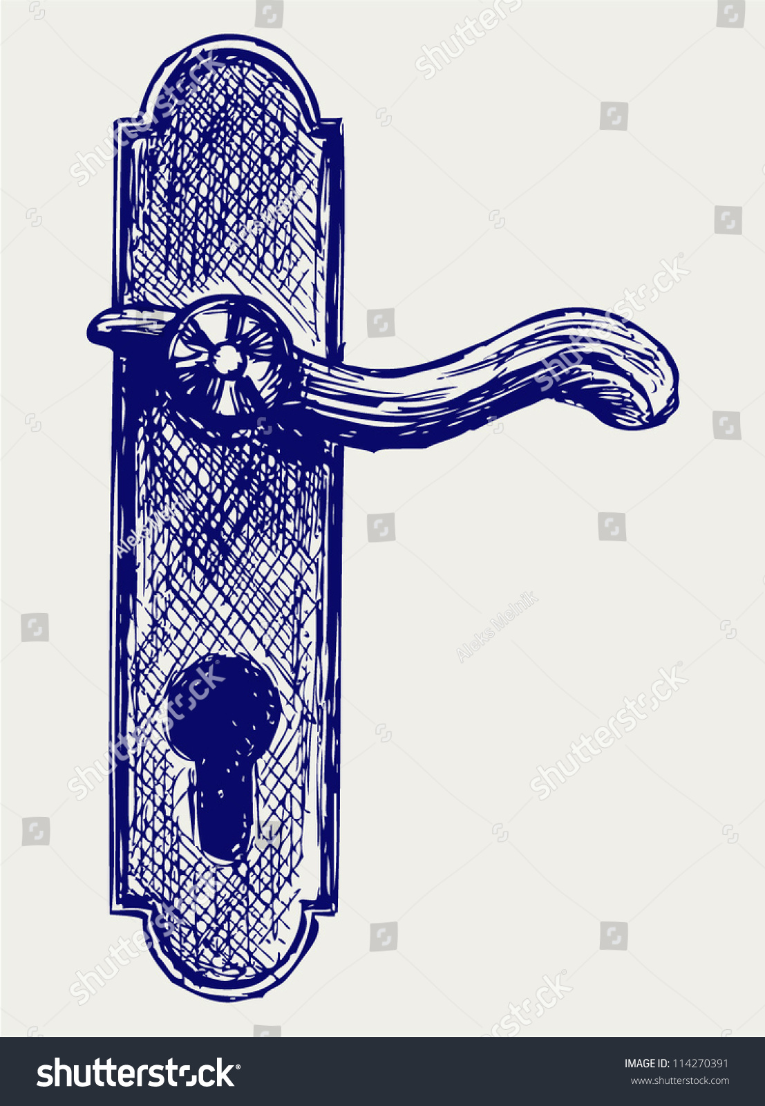 Door Handle Doodle Style Stock Vector 114270391 Shutterstock