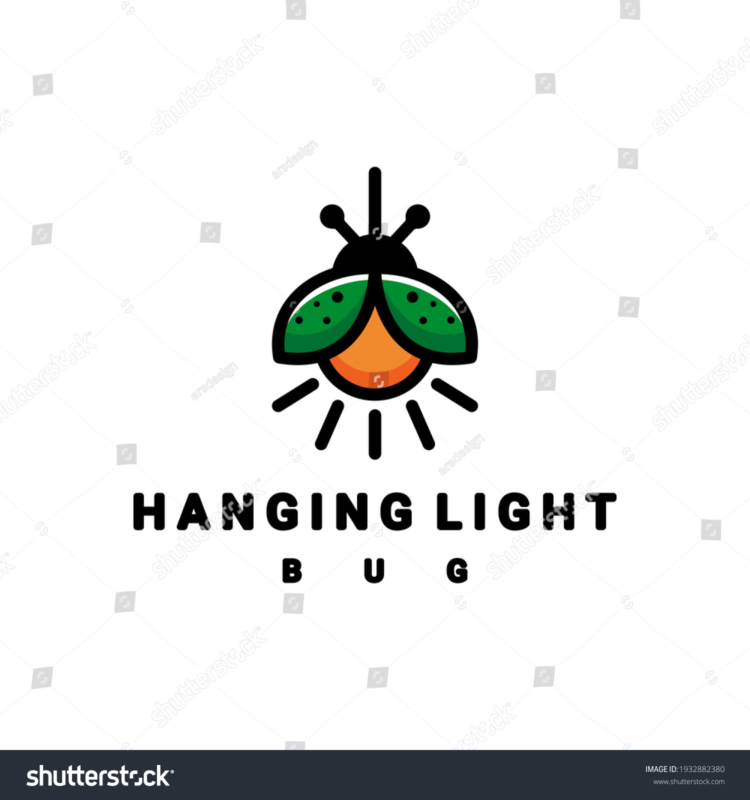 Double Meaning Logo Design Combination Hanging Stock Vector Royalty