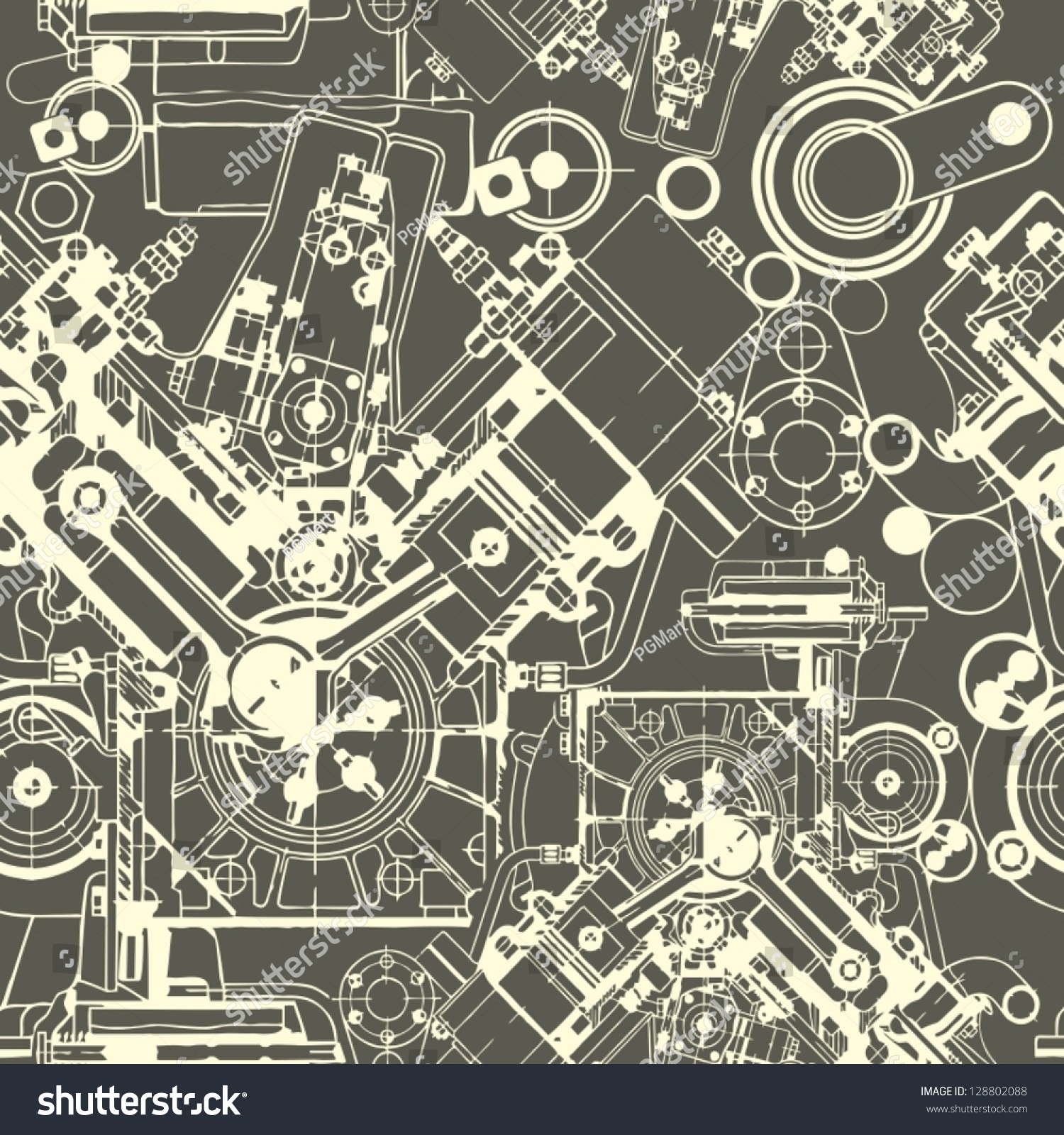 Drawing Engine Seamless Pattern Background Seamless Pattern Can Be Used For Wallpaper Pattern