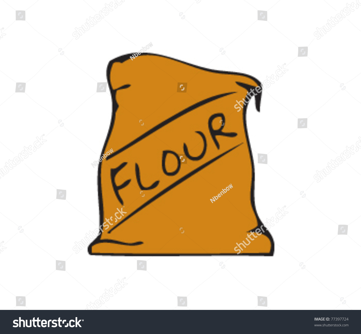 Drawing Of A Bag Of Flour Stock Vector Illustration 77397724 Shutterstock
