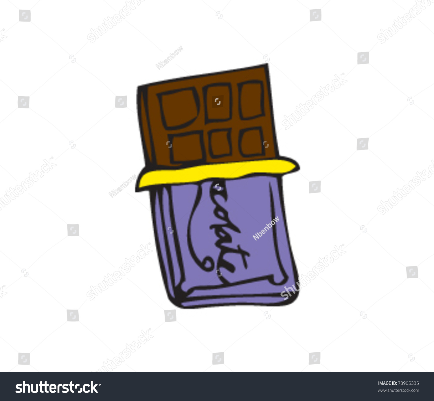 Drawing Of A Chocolate Bar Stock Vector Illustration 78905335