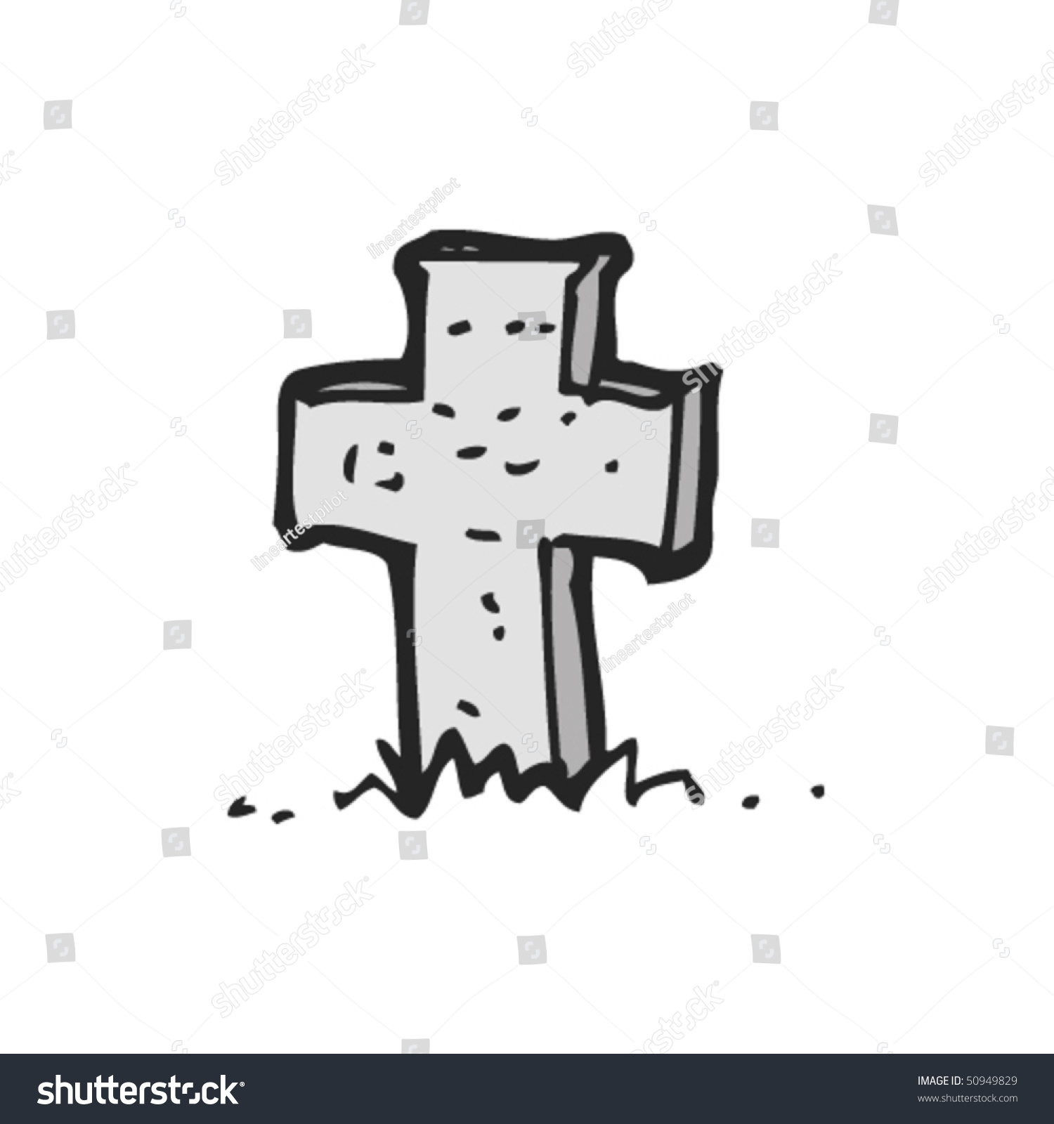 Drawing Of A Grave Stock Vector Illustration 50949829 : Shutterstock