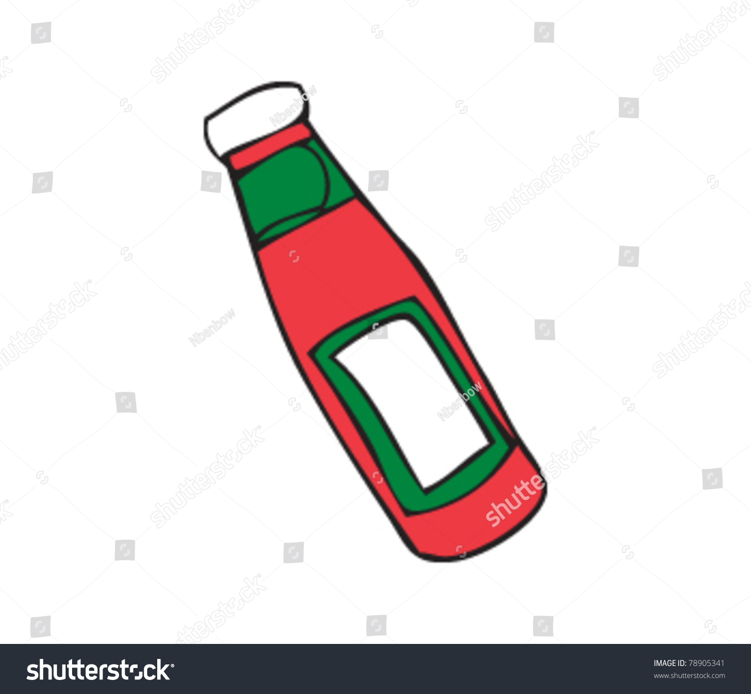 Drawing Of A Ketchup Bottle Stock Vector Illustration 78905341