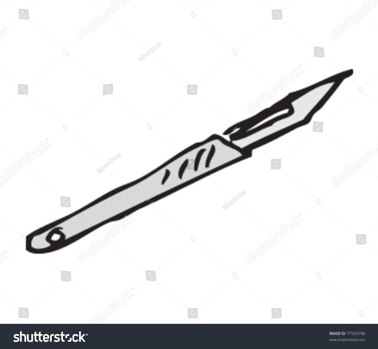 Drawing Scalpel Stock Vector 77593798 Shutterstock