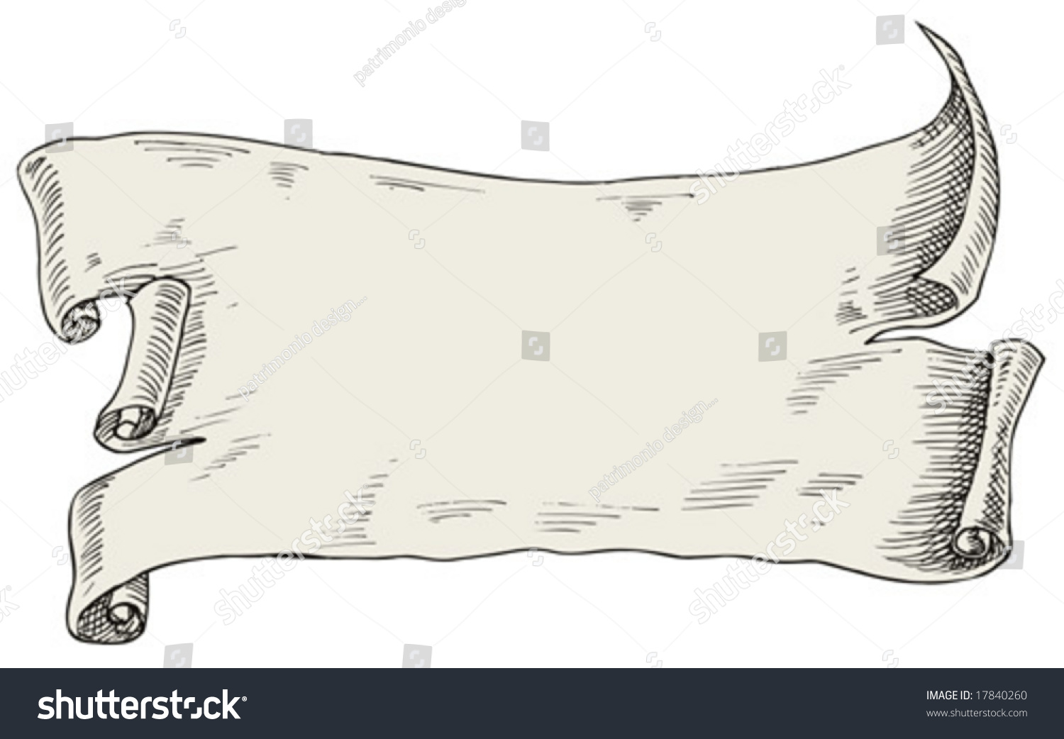 Drawing Of A Scroll Stock Vector Illustration 17840260 Shutterstock