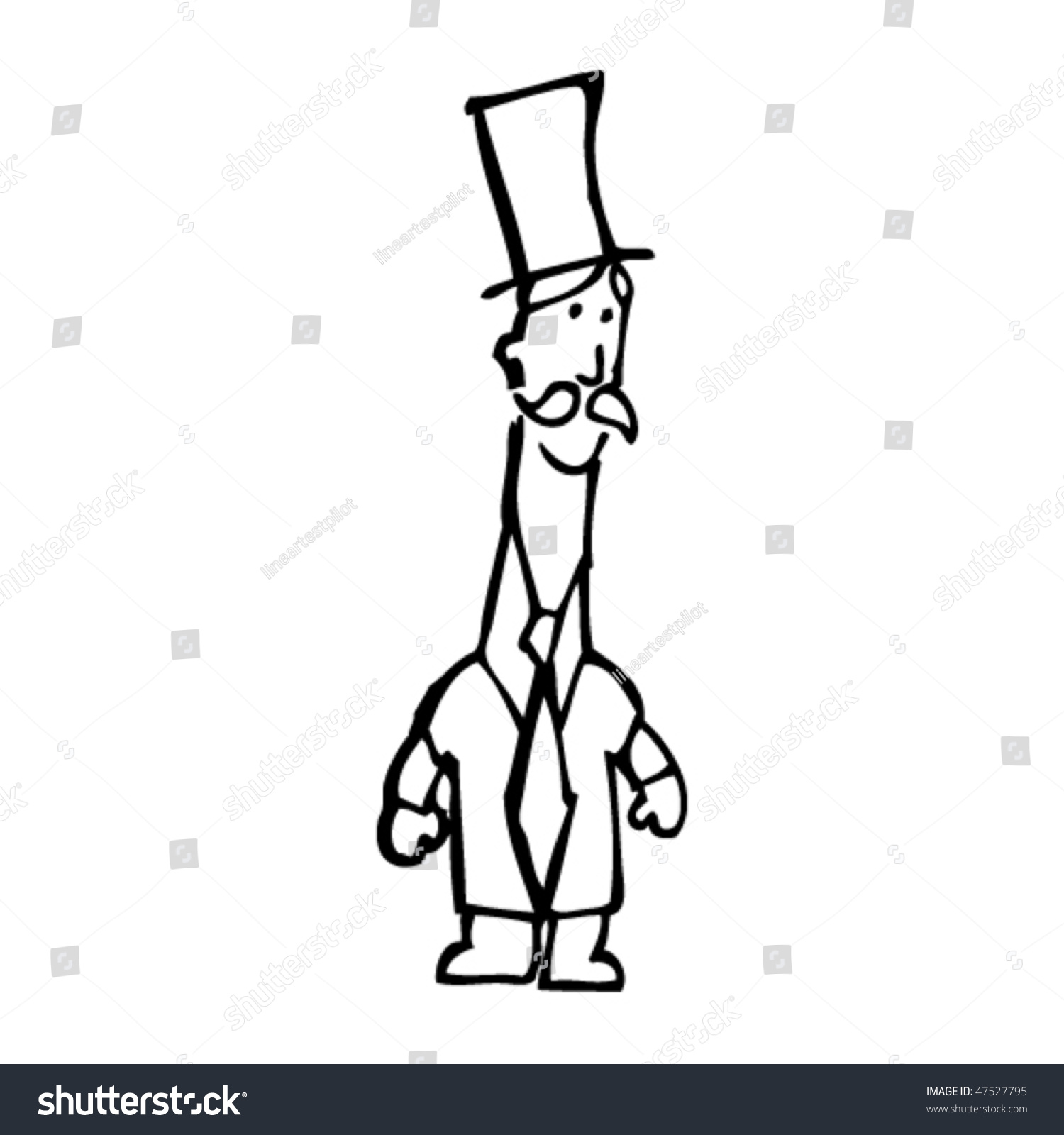 Drawing Of A Victorian Gentleman Stock Vector Illustration 47527795