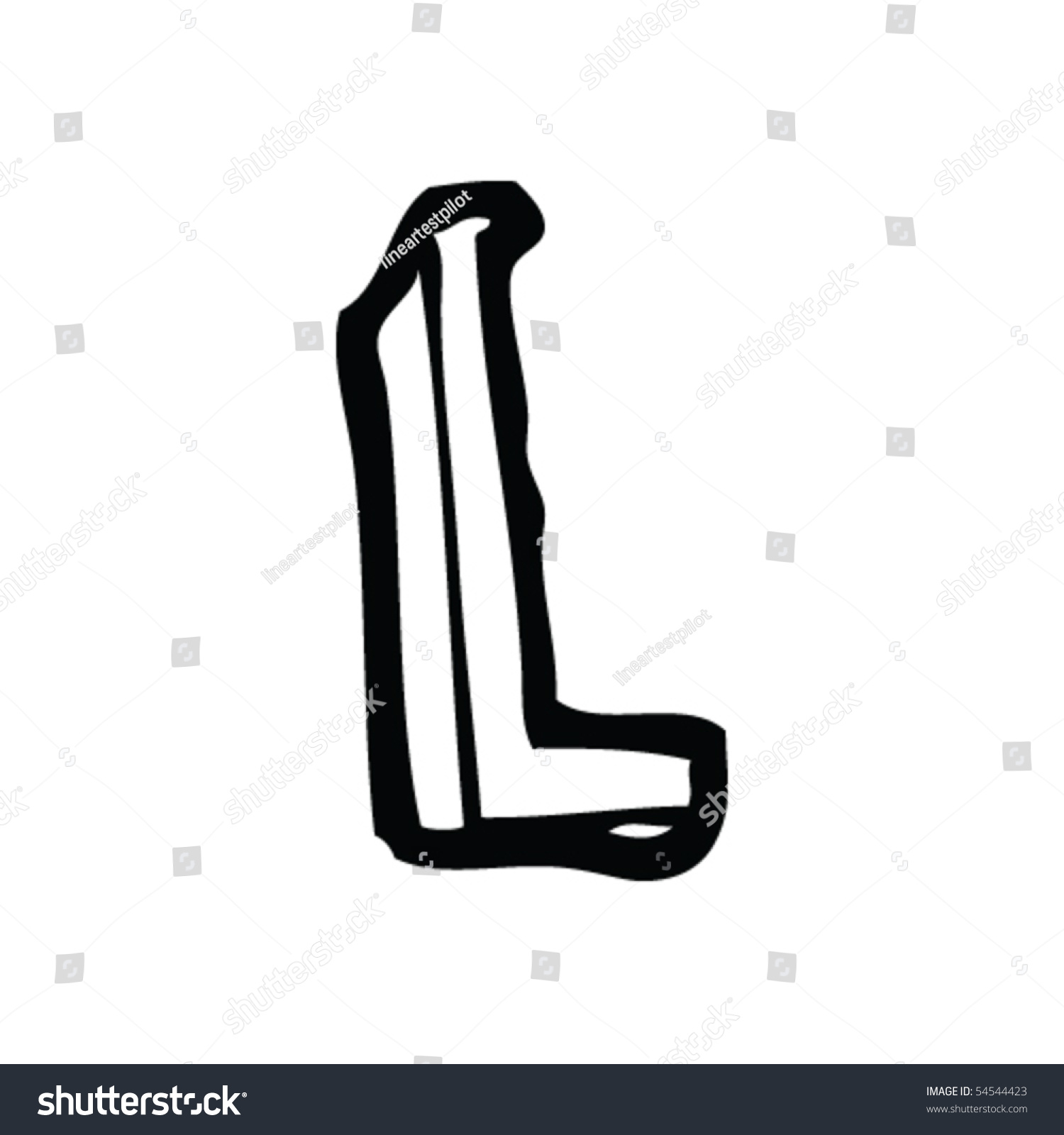 Drawing Of Letter L Stock Vector Illustration 54544423 : Shutterstock