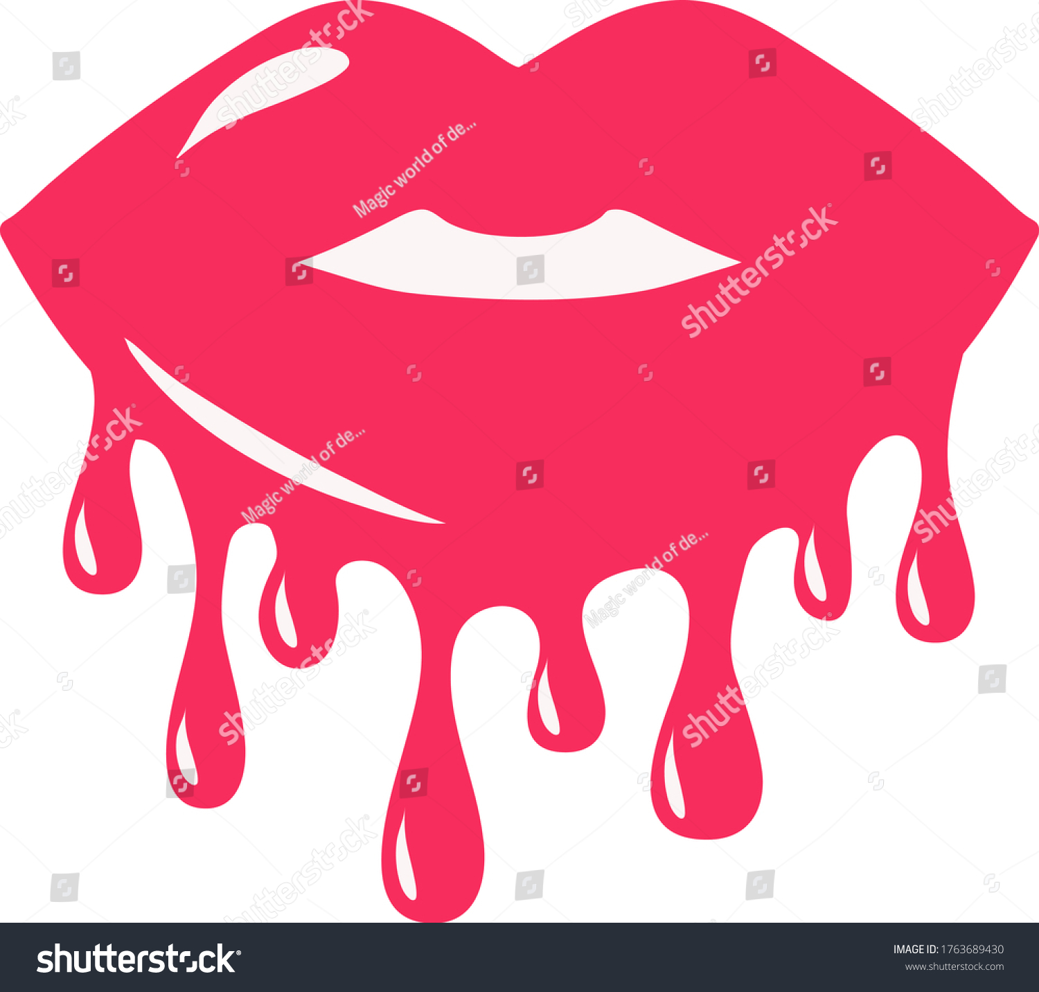 Dripping Lips Clipart Images Stock Photos Vectors Shutterstock