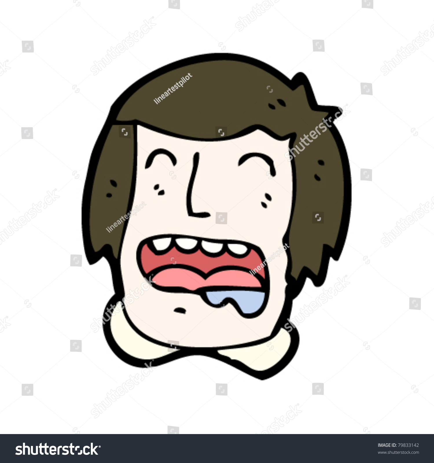 Drooling Man Cartoon Stock Vector Illustration 79833142 : Shutterstock