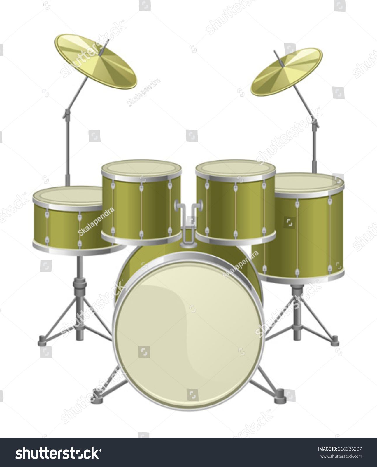 Drum Set Stock Vector 366326207 - Shutterstock