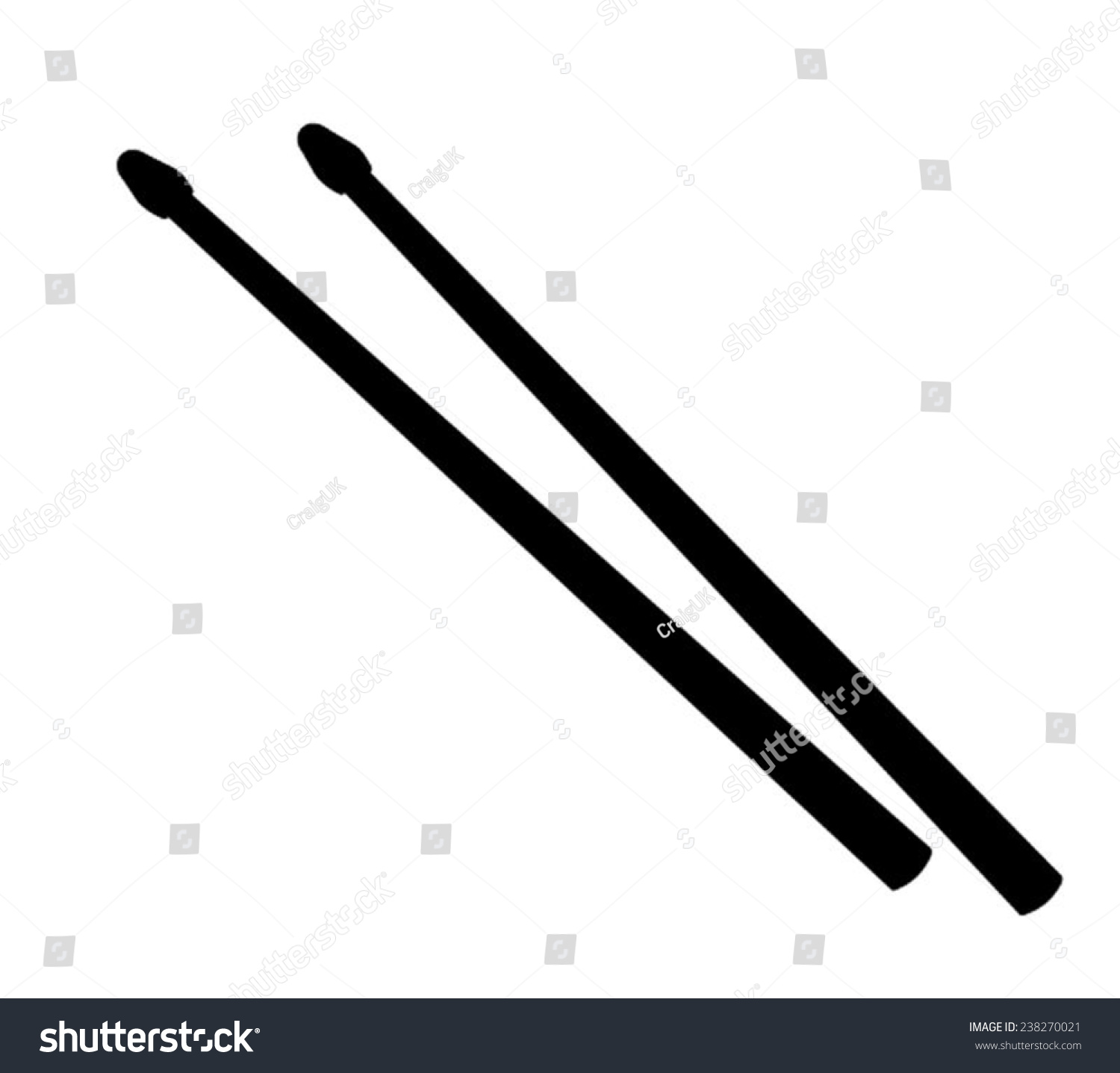 drawing of drum sticks