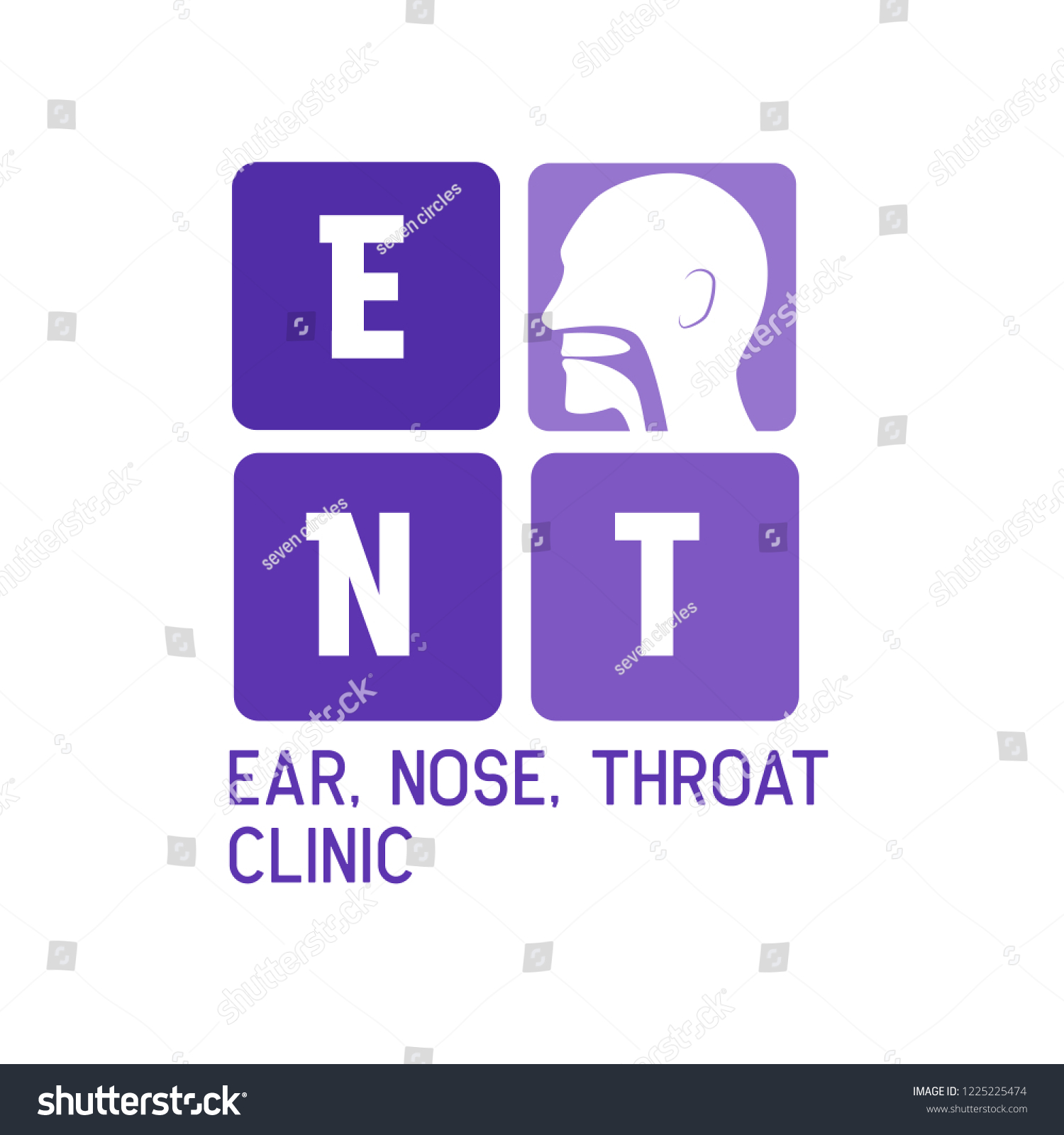 Ear Nose Throat Ent Logo Otolaryngologists Stock Vector Royalty Free