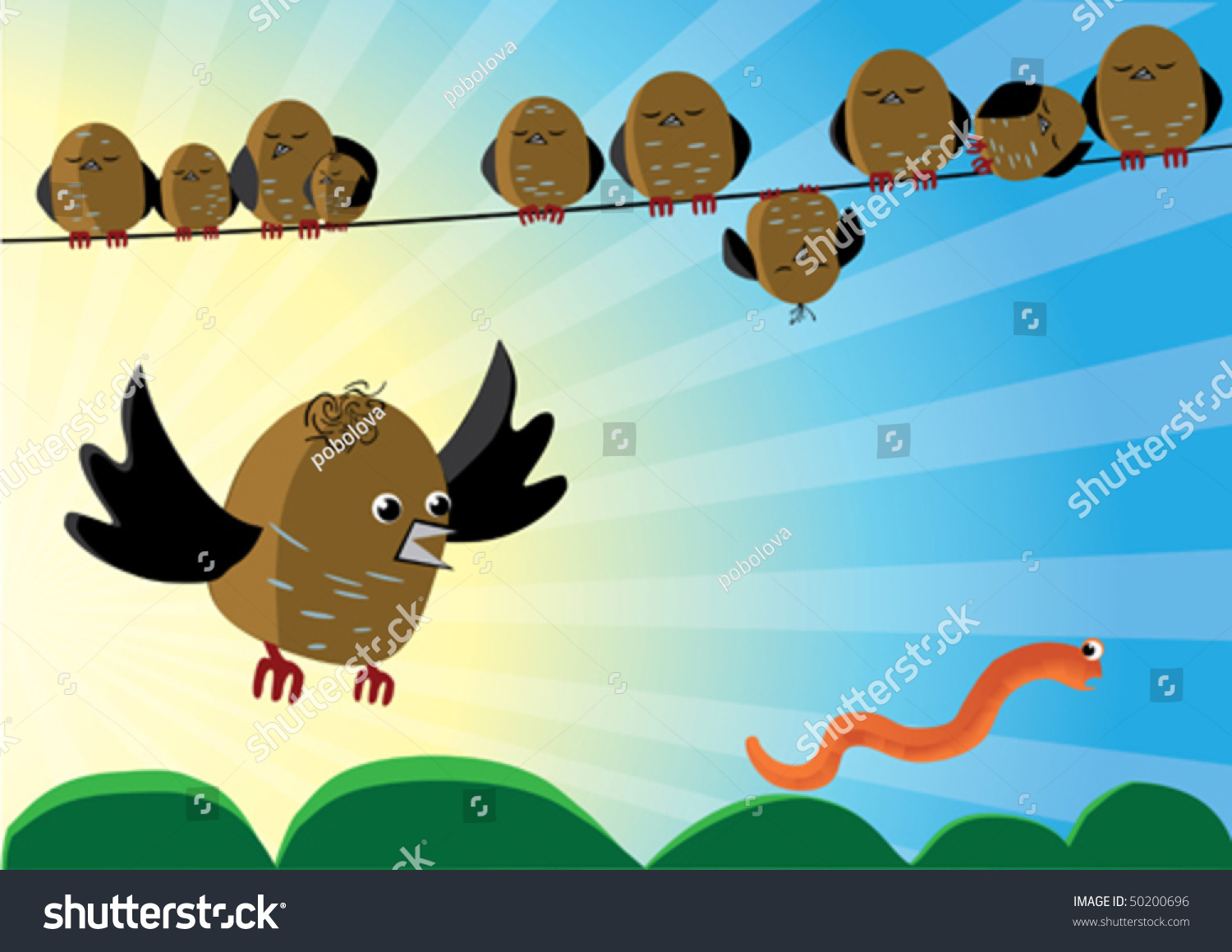 early-bird-gets-the-worm-stock-vector-illustration-50200696-shutterstock