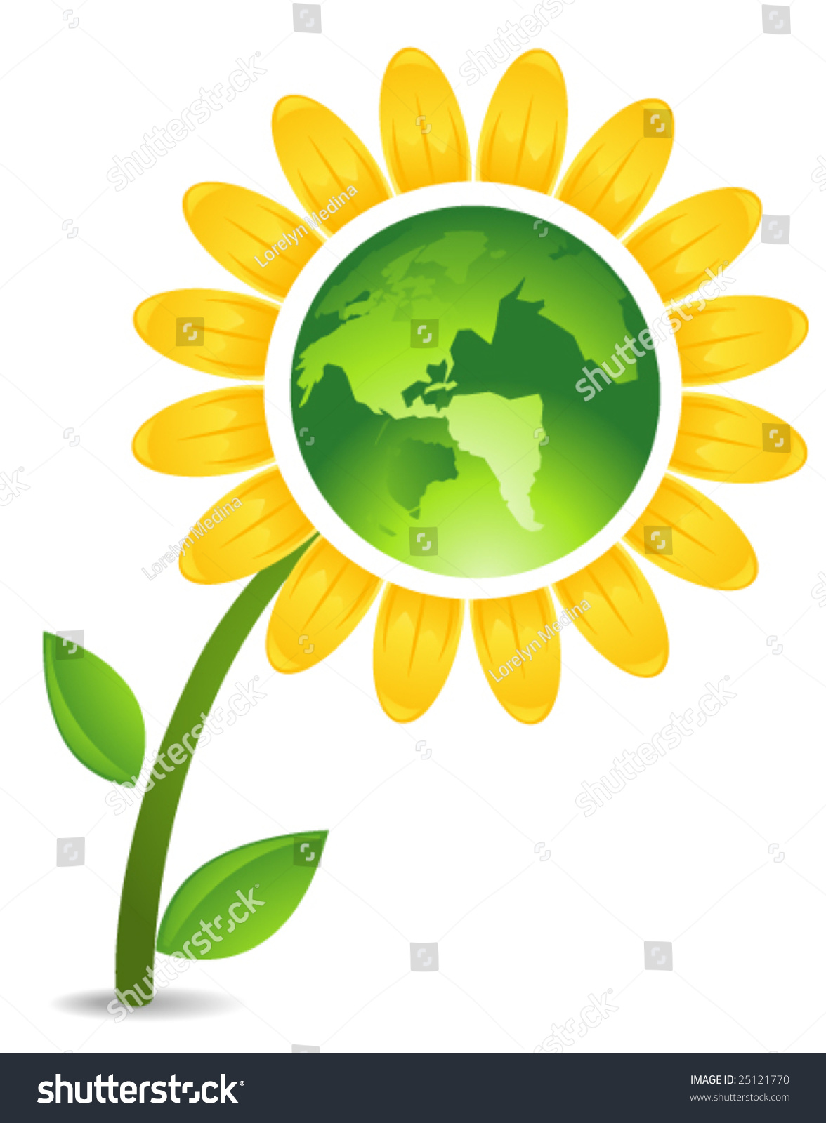 Earth Flower - Vector - 25121770 : Shutterstock