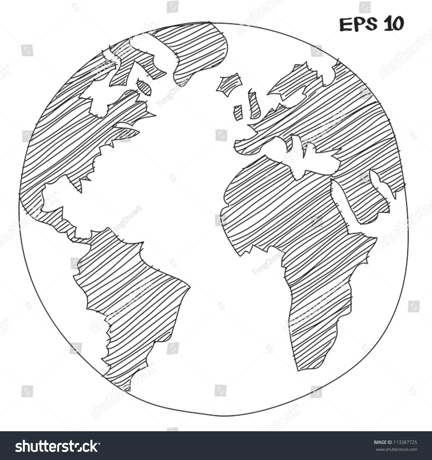 Unique Sketch Drawing Of The Earth for Kindergarten