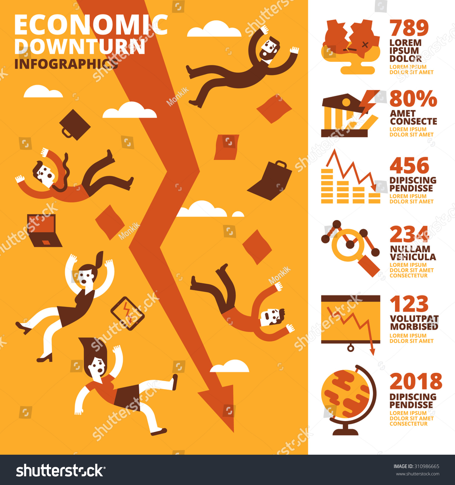 economic-downturn-infographics-stock-vector-illustration-310986665