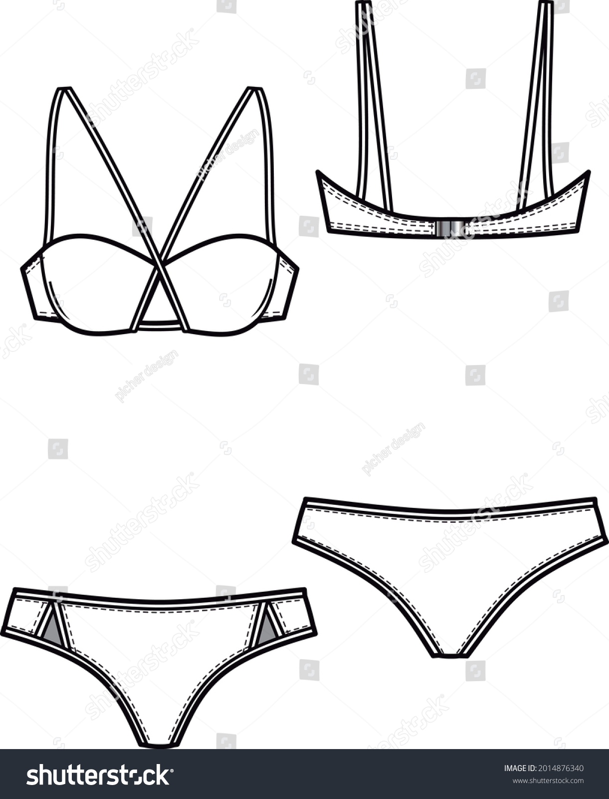 Vector De Bikini De Cuello Editable Vector De Stock Libre De Regal As