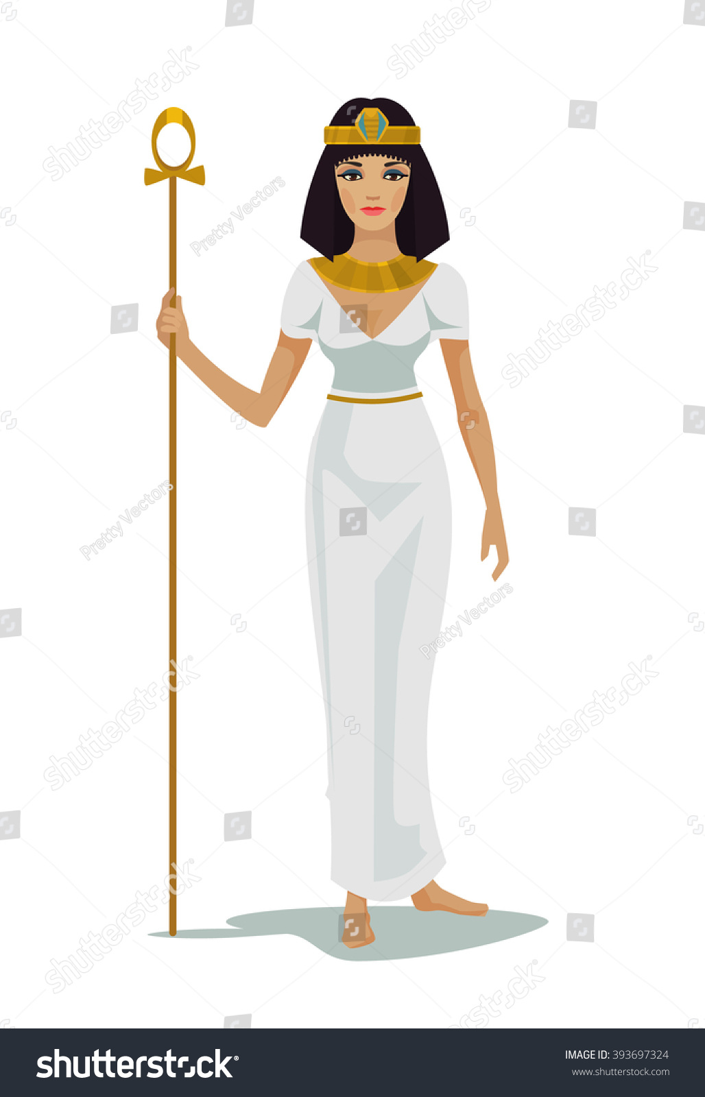 Egypt Queen Cleopatra. Vector Flat Illustration 393697324 Shutterstock