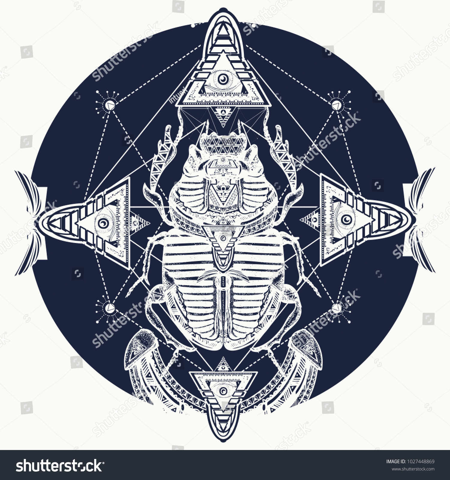 Egyptian Scarab Symbol Pharaoh Gods Ra Vector De Stock Libre De