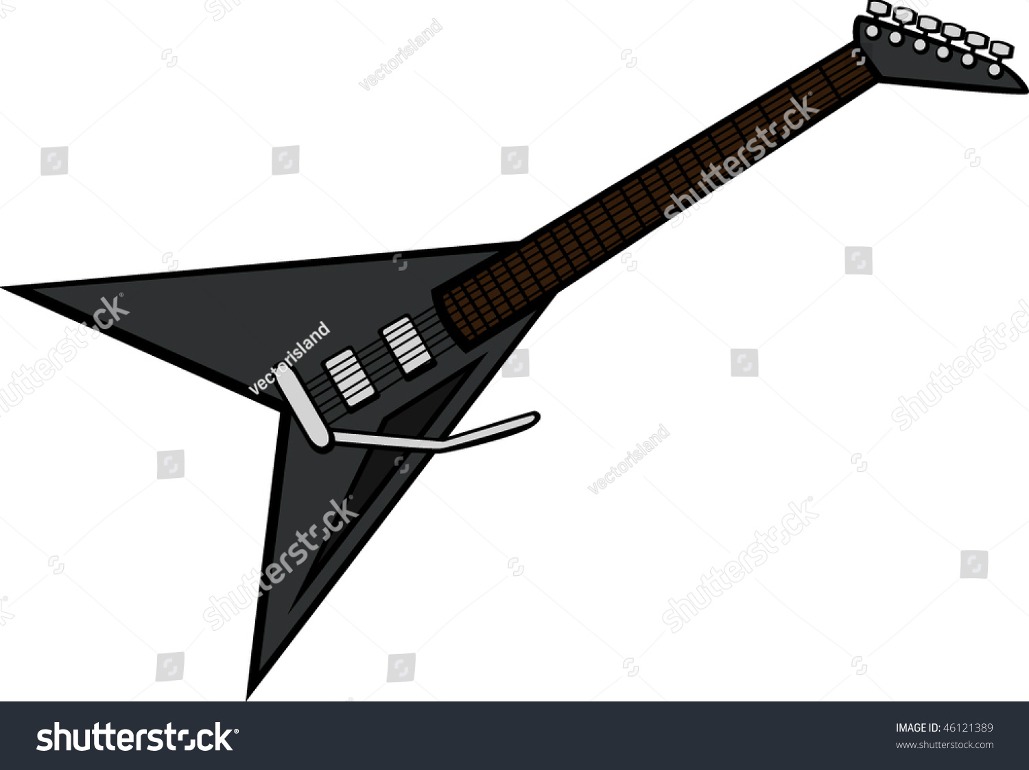 Electric Heavy Metal Guitar Stock Vector 46121389 - Shutterstock